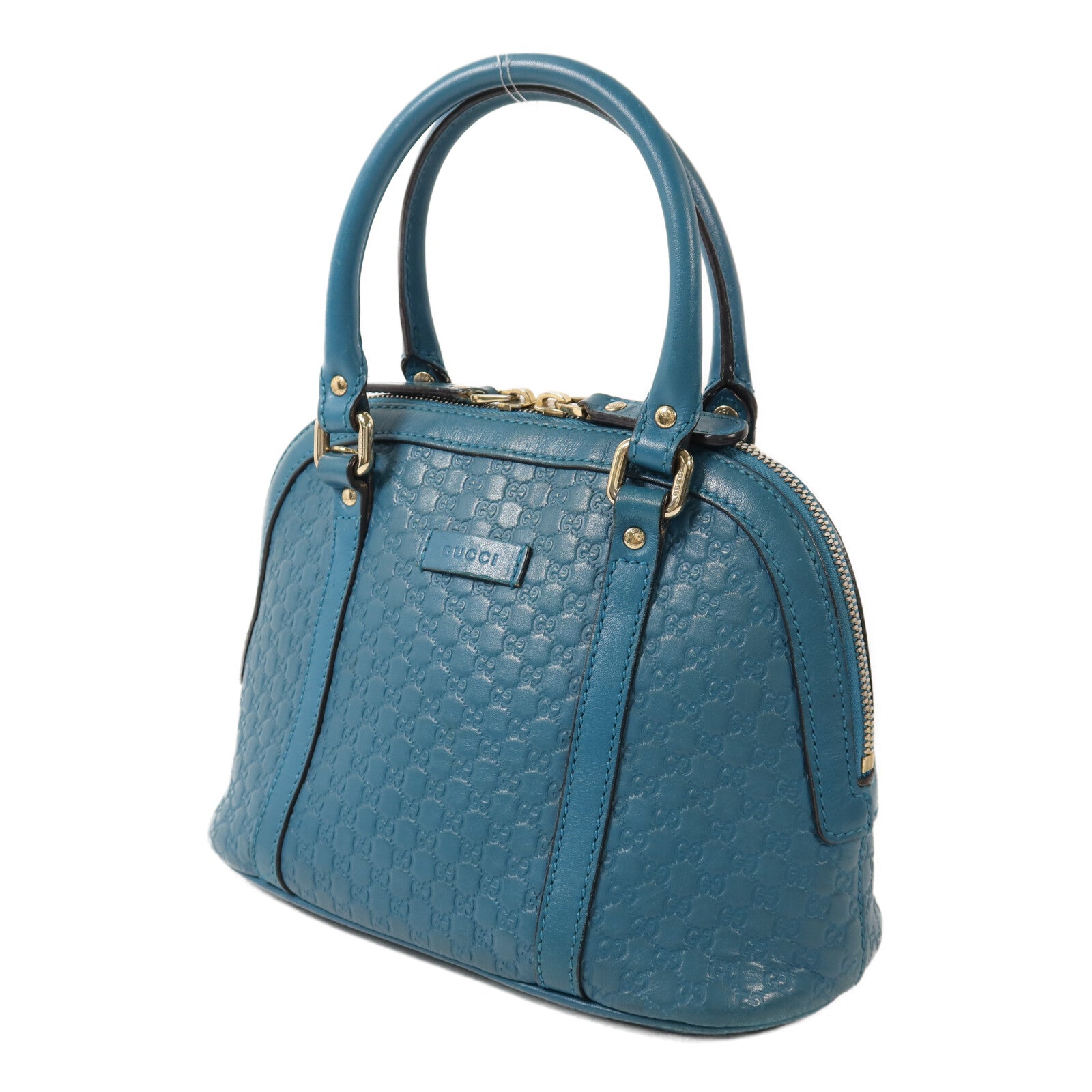 GUCCI 牛皮皮革Mini Dome金扣手挽肩背兩用袋