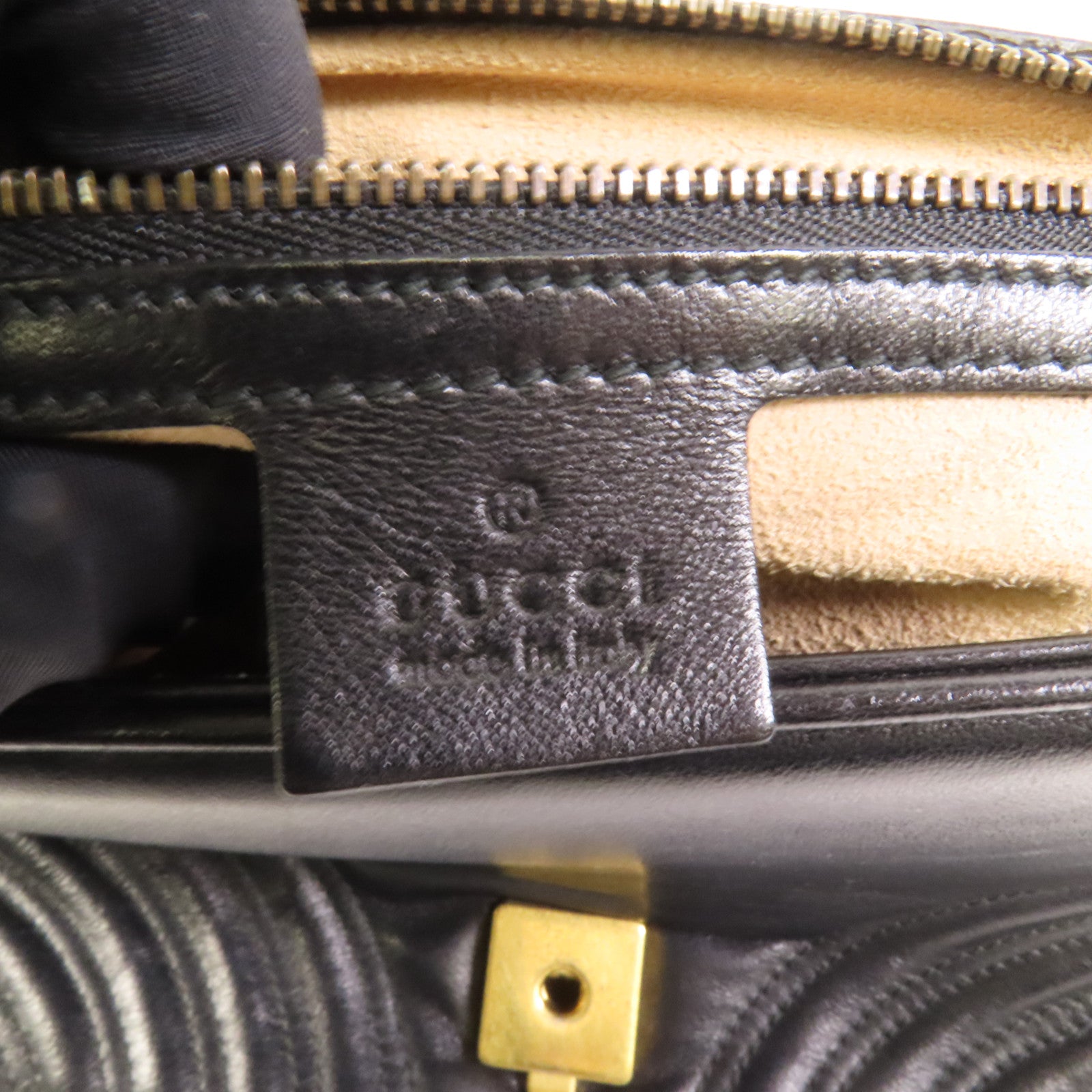 GUCCI 牛皮皮革GG Marmont Small金扣手挽肩背兩用袋