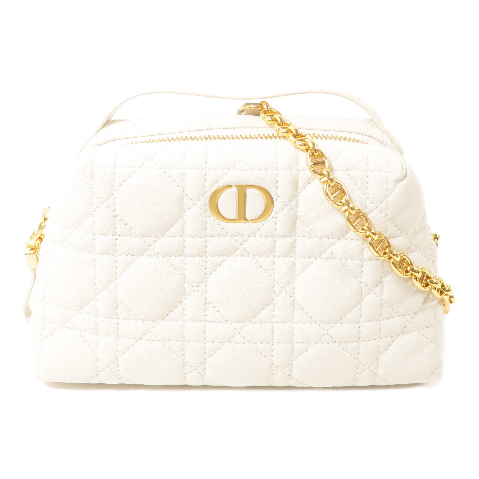 Dior 牛皮皮革Mini Caro D-Cosy鏈帶手挽肩背兩用袋