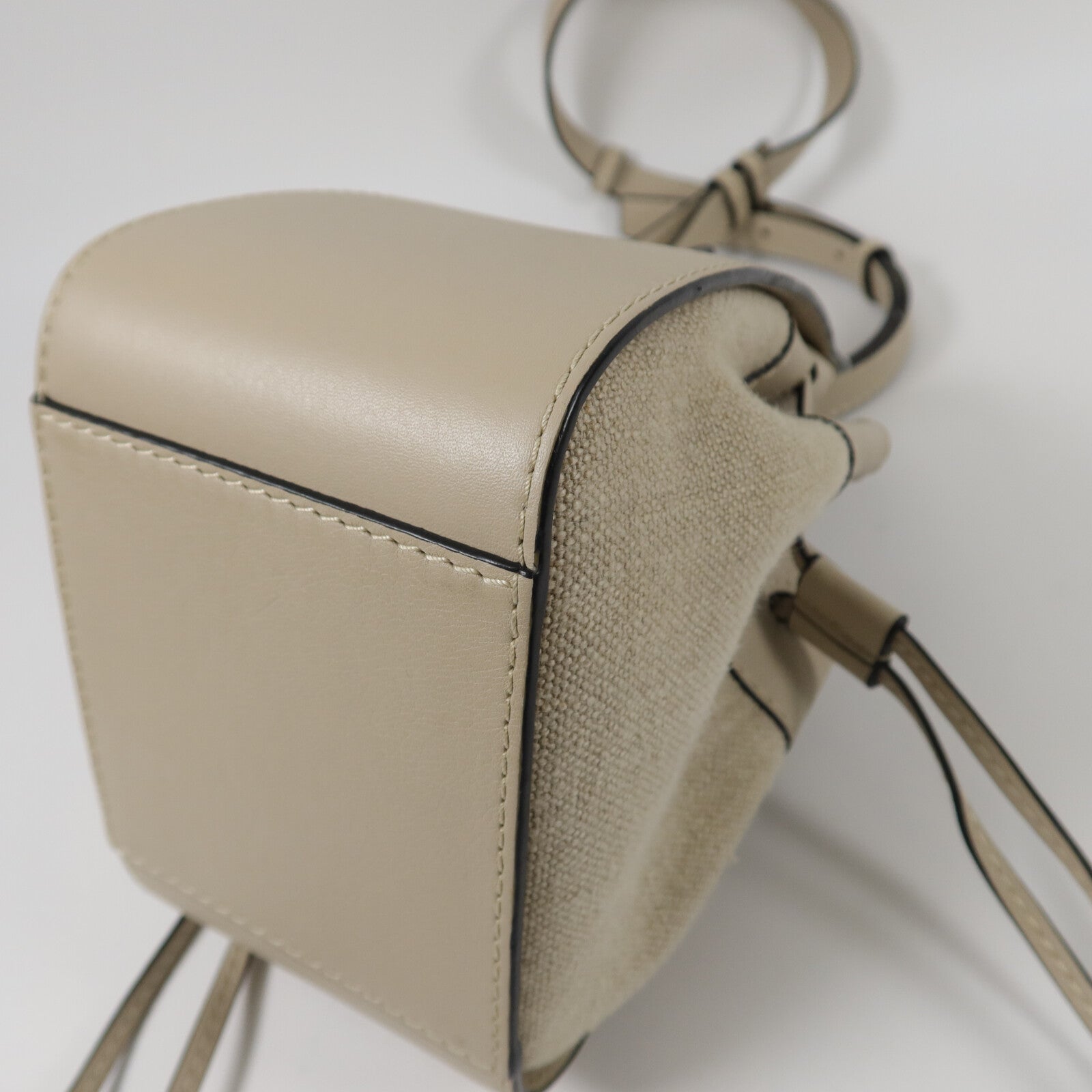 LOEWE 帆布/牛皮皮革Mini Hammock手挽肩背兩用袋