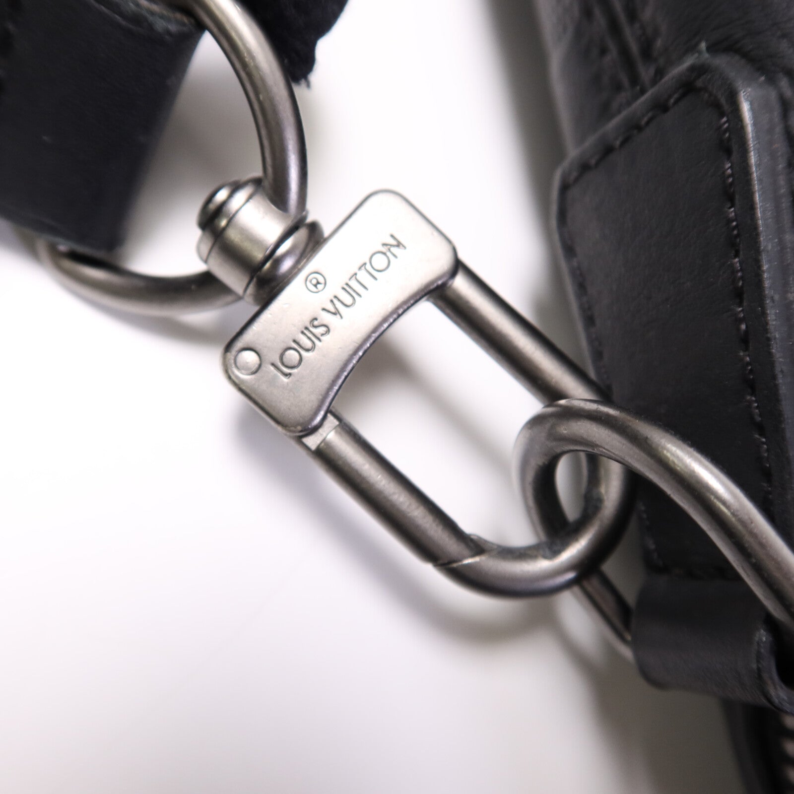 LOUIS VUITTON Damier Infini Porte Document Jour銀扣手挽肩背兩用袋