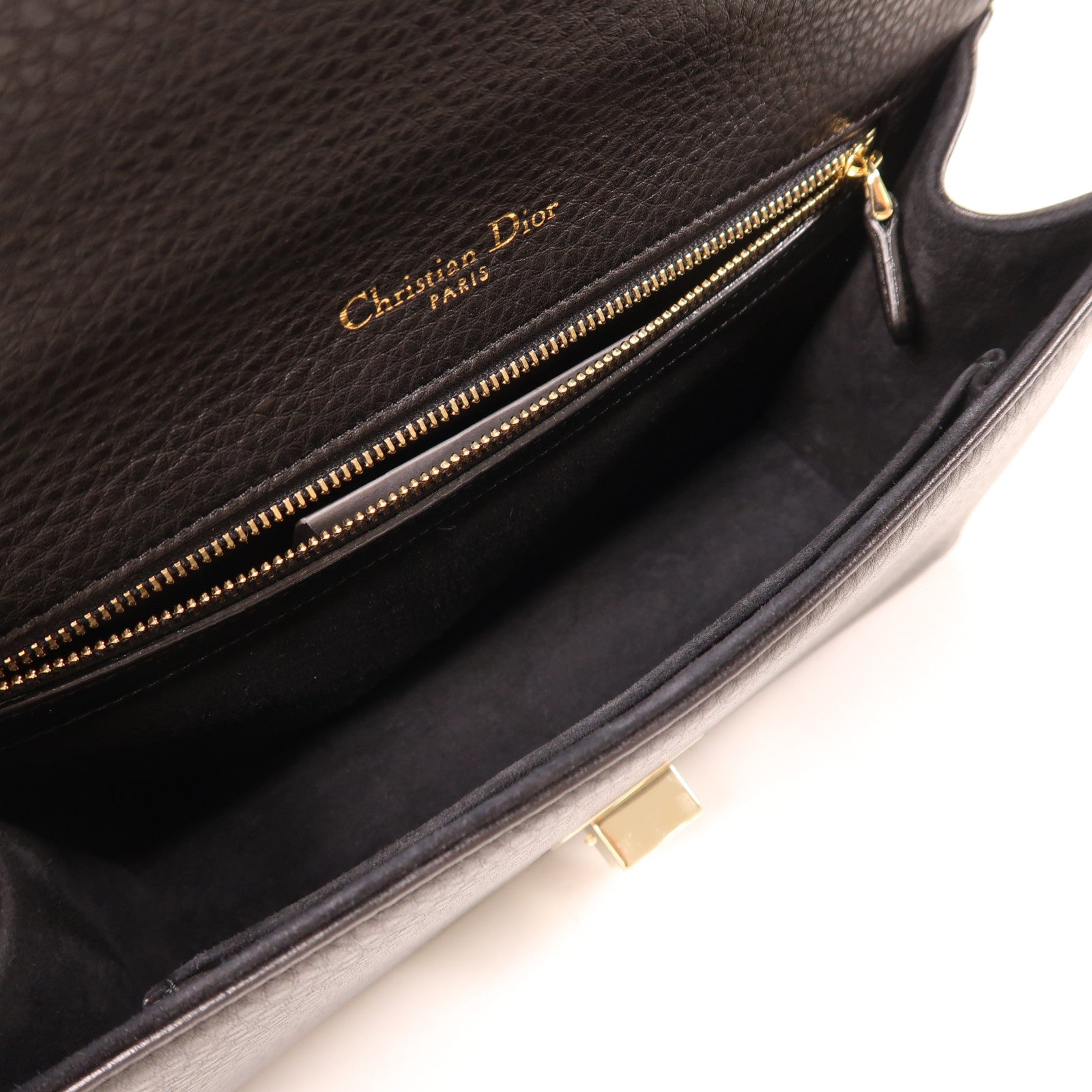 Dior 牛皮皮革Diorma銀扣鏈帶手挽肩背兩用袋