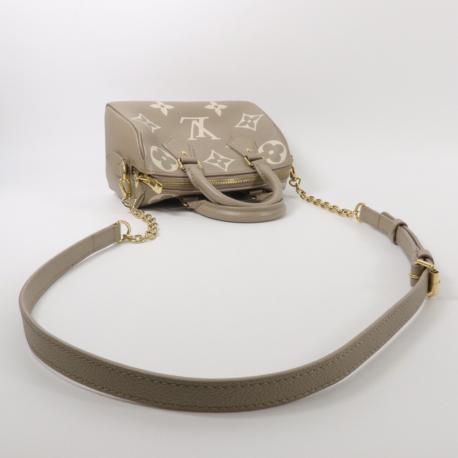 LOUIS VUITTON Monogram Empreinte Speedy Bandouliere 20手挽肩背兩用袋