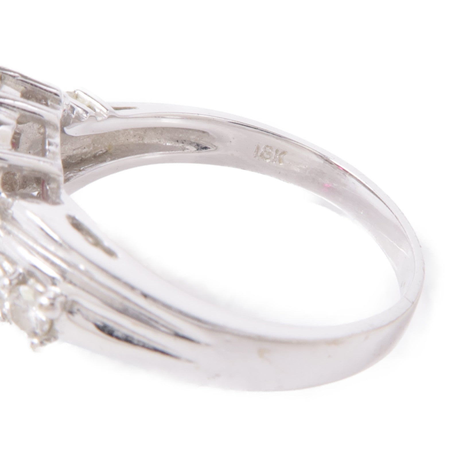 JEWELRY 18K白金Ruby/Diamond Ring紅寶石/鑽石戒指US#4.75