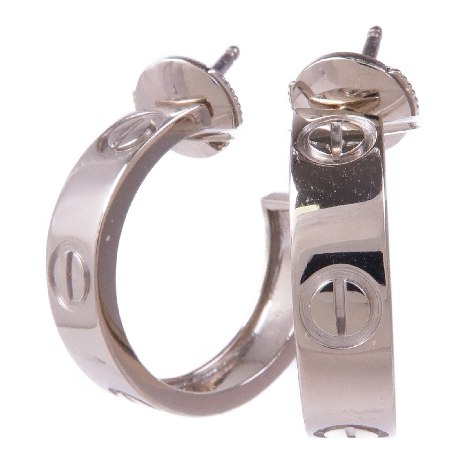 CARTIER 18K白金Love Earrings耳環