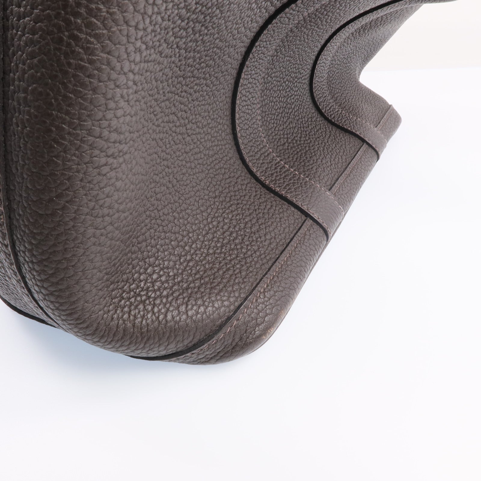 HERMES Negonda皮革Garden Party TPM銀扣手挽袋Ebene