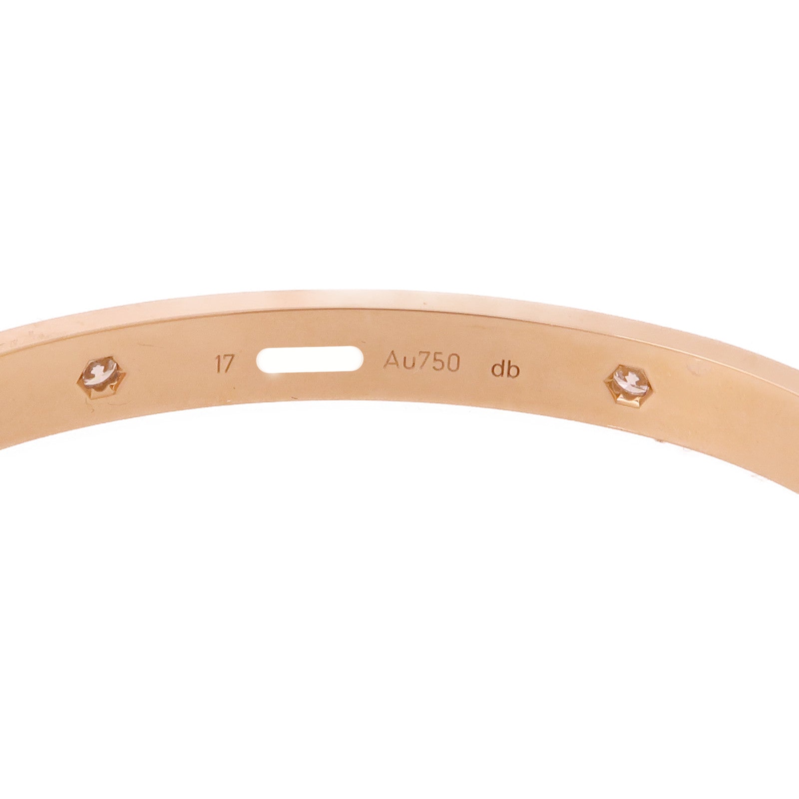 CARTIER 18K玫瑰金Love Bracelet 4 Diamonds鑽石手鐲