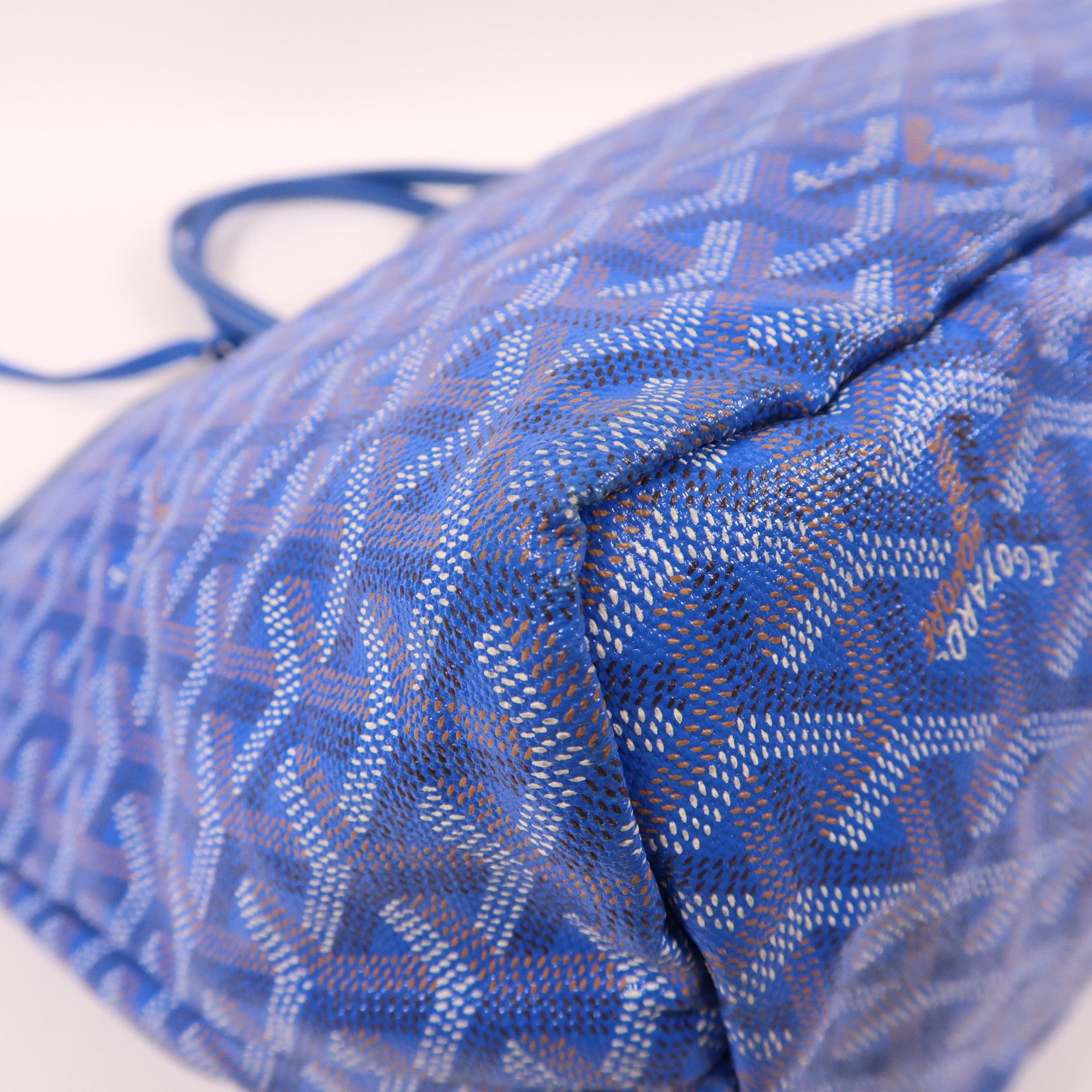GOYARD 塗層帆布Saint Louis PM銀扣肩背袋藍色