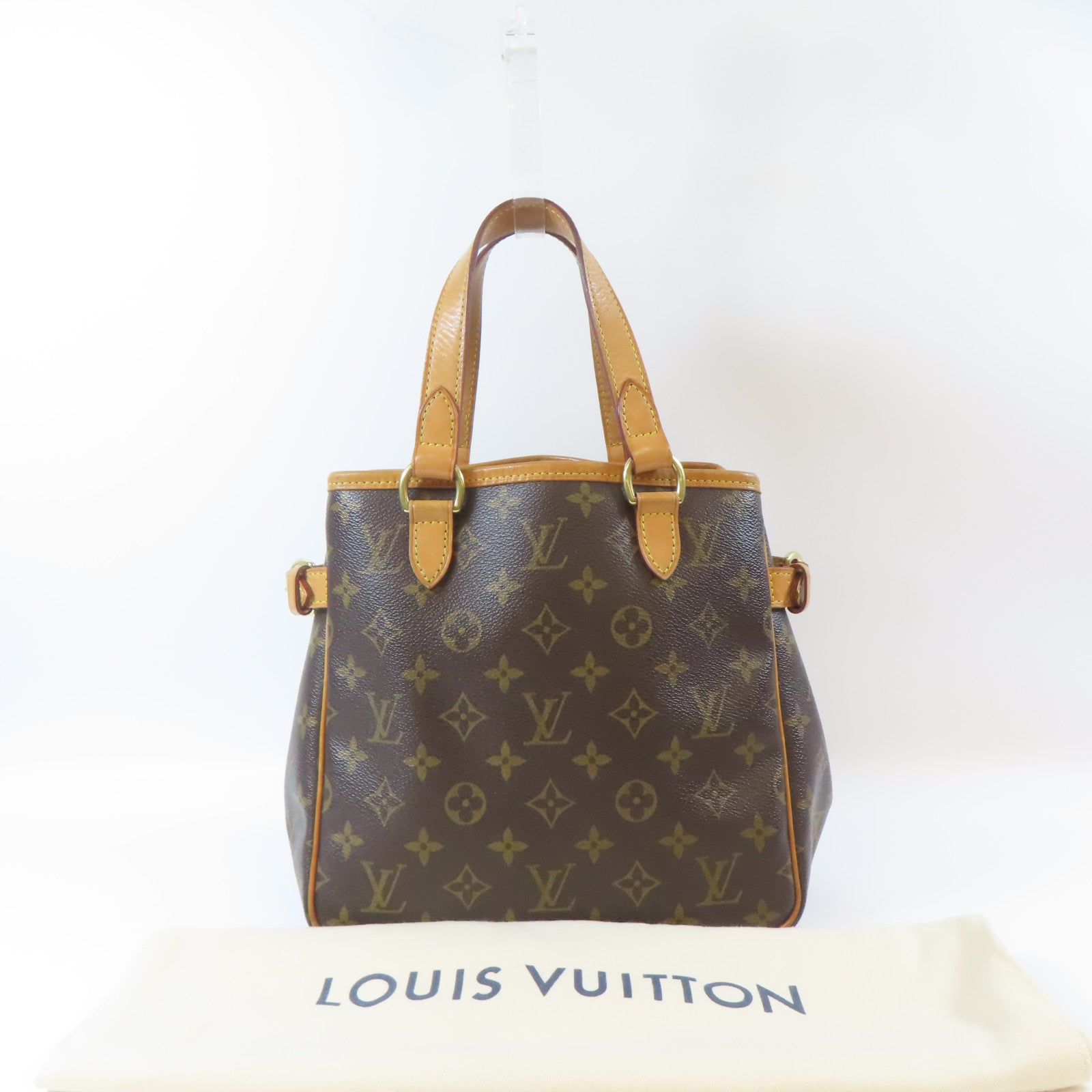 LOUIS VUITTON Monogram Batignolles金扣手挽袋啡色