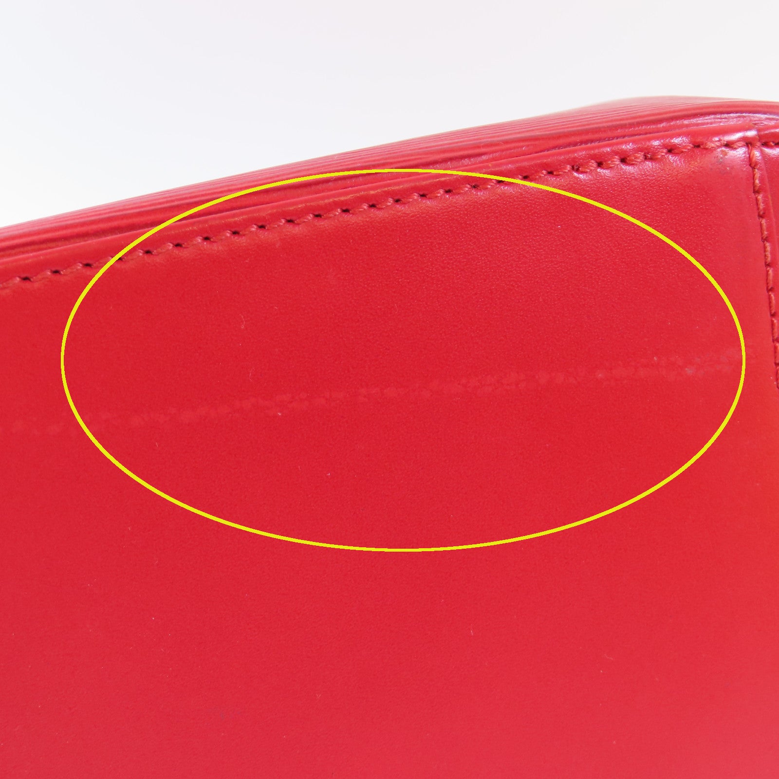 LOUIS VUITTON Epi Sablon金扣手挽袋紅色