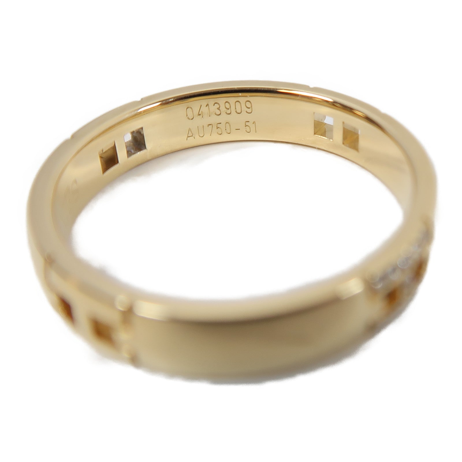 HERMES 18K黃金Hercules戒指US#5.5/Hermes#51