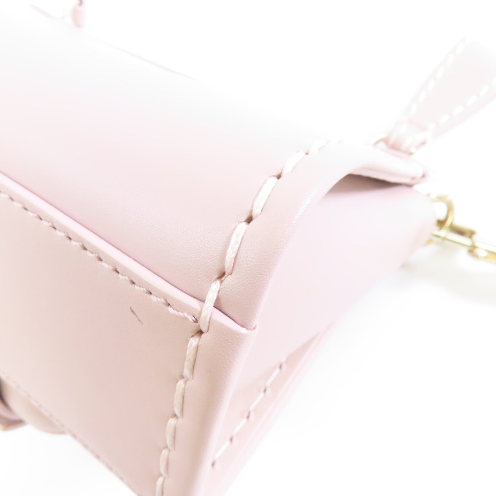 Chloe 牛皮皮革Shoulder Bag金扣肩背袋粉紅色