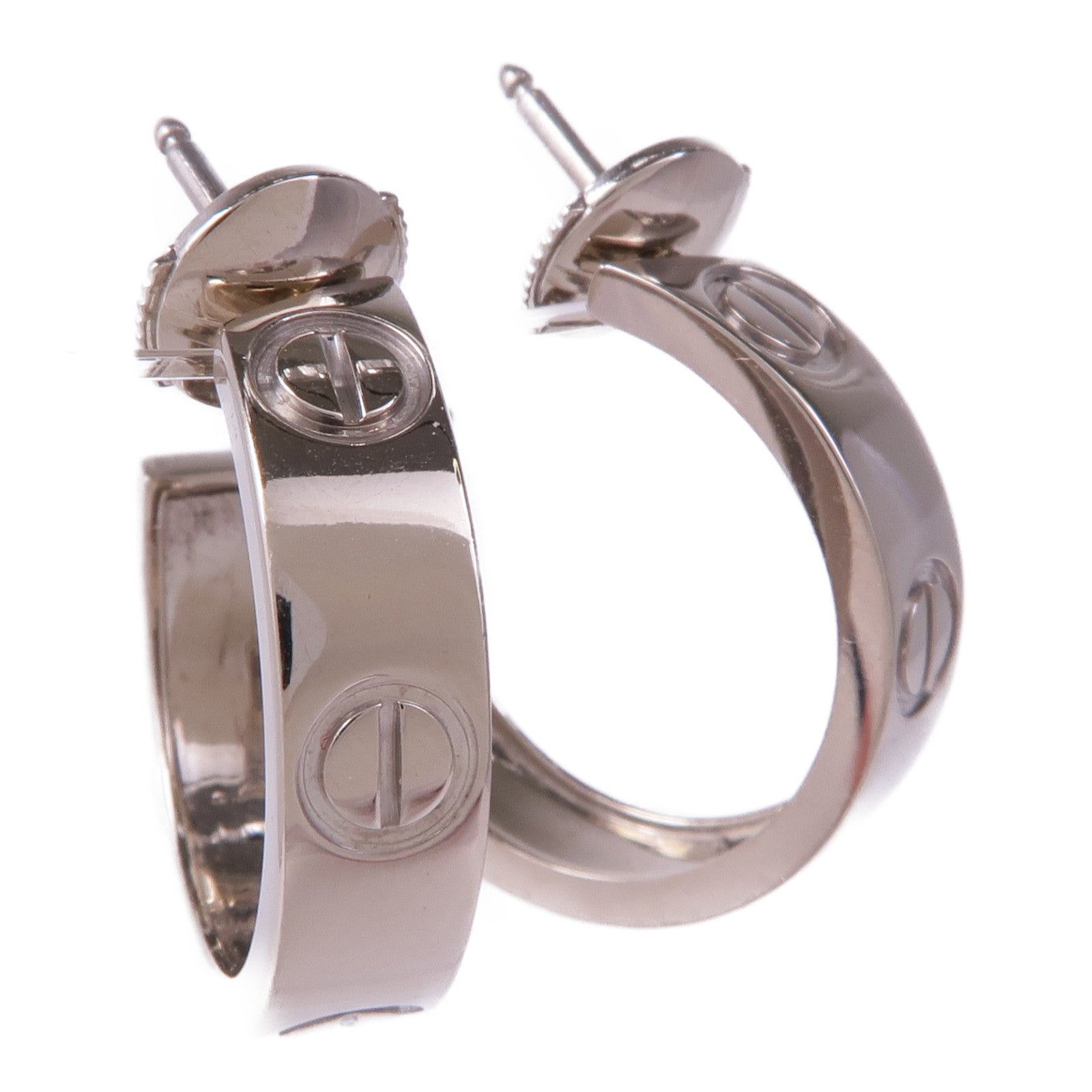 CARTIER 18K白金Love Earrings耳環
