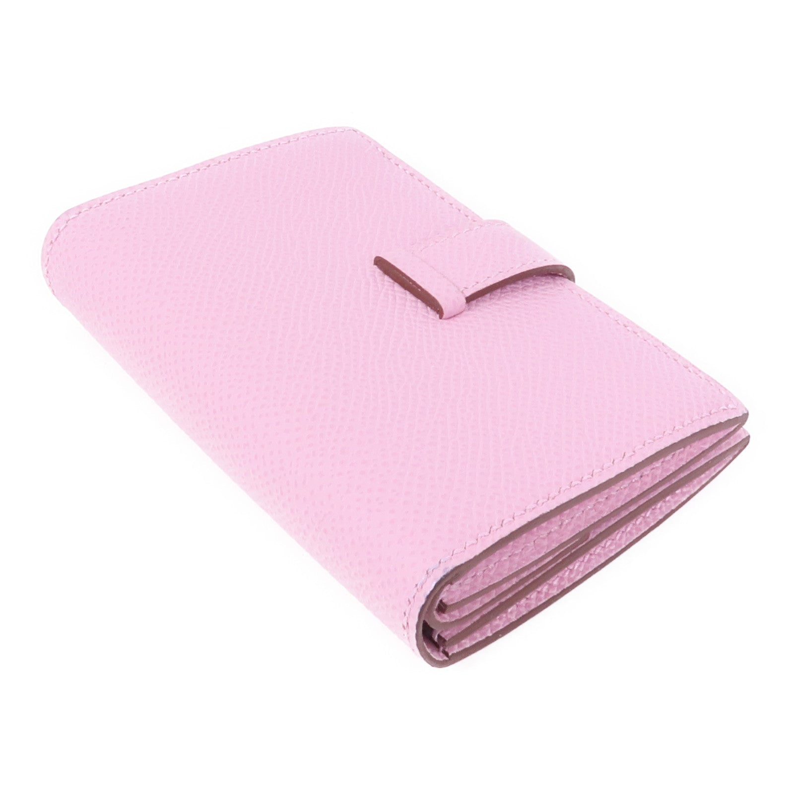 HERMES Epsom皮革Bearn Mini Wallet錢包Mauve Pale
