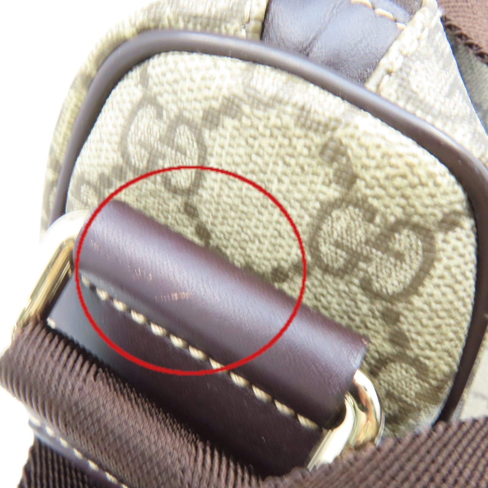 GUCCI 塗層帆布Shoulder Bag肩背袋啡色