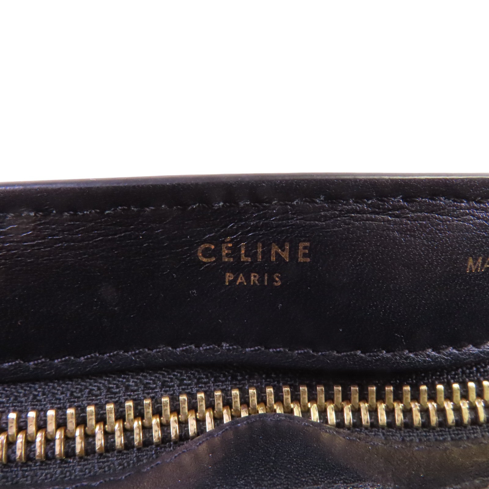 CELINE 帆布/牛皮皮革Trapeze金扣手挽肩背兩用袋