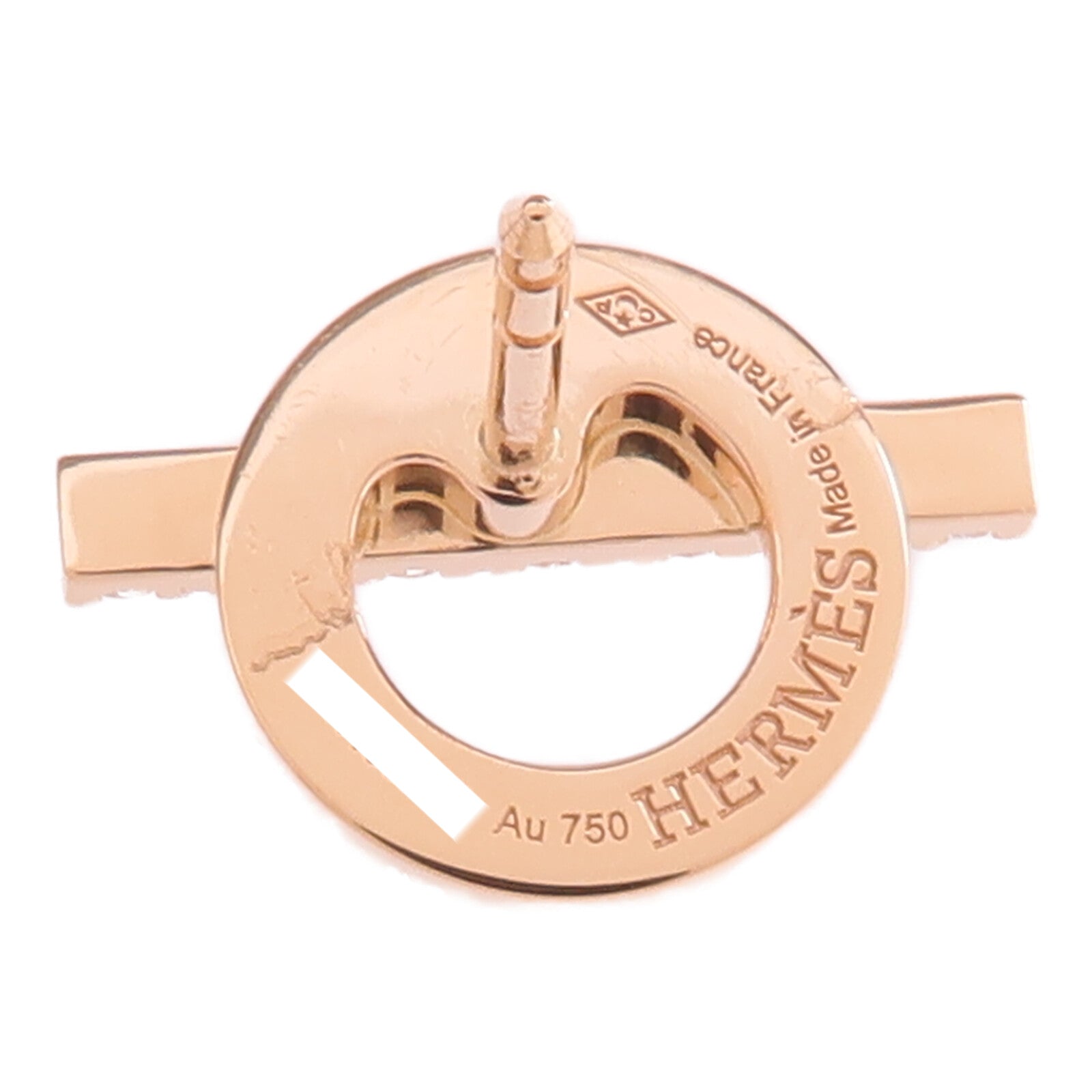 HERMES 18K玫瑰金Finesse Earrings鑽石耳環