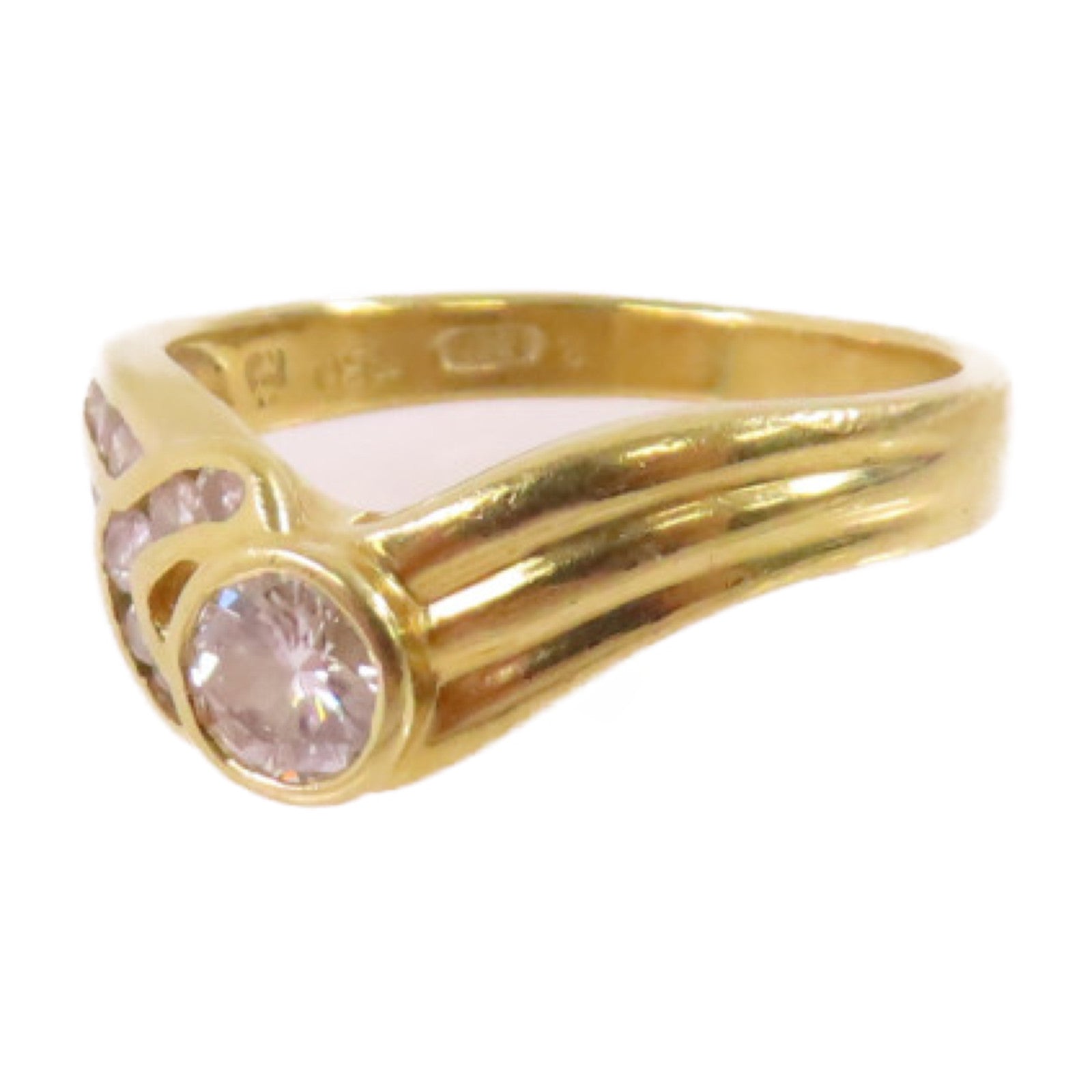 JEWELRY 18K黃金Diamond Ring 0.23ct鑽石戒指US#4.75