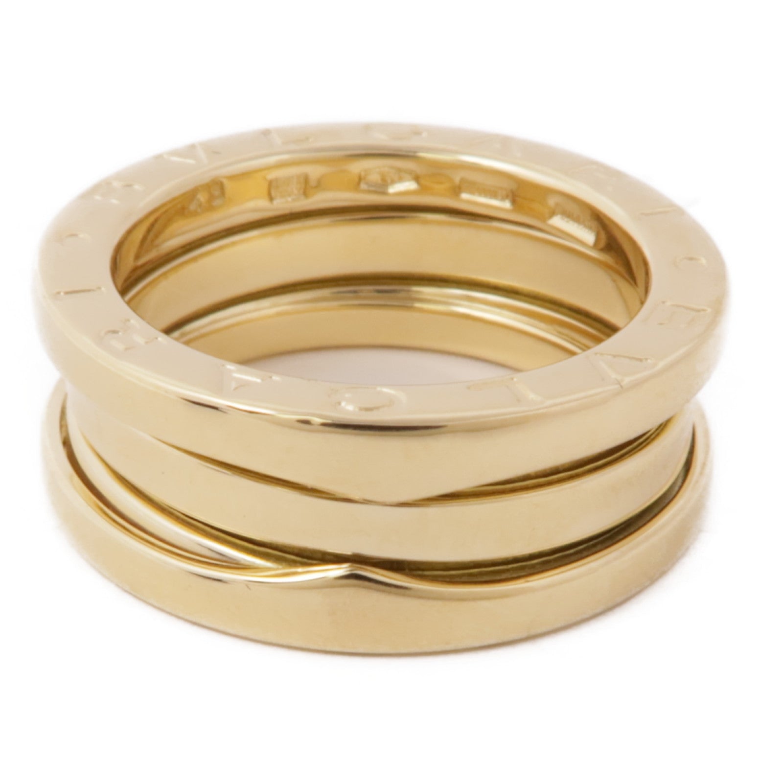 BVLGARI 18K黃金B-zero1 2 Bands戒指Bvlgari#49/US#4.75