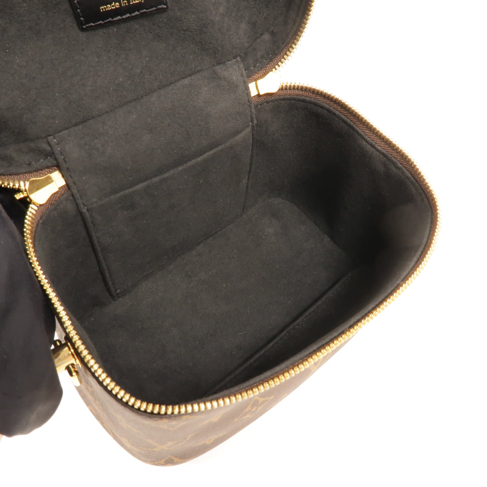 LOUIS VUITTON Monogram Reverse Vanity PM金扣手挽肩背兩用袋棕色