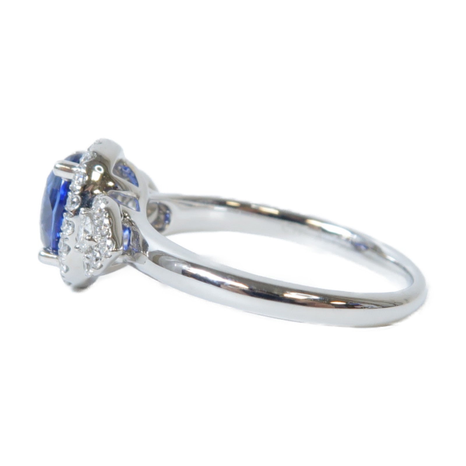 JEWELRY 【激減優惠】18K白金Sapphire Ring 1.27ct藍寶石/0.26ct鑽石戒指US#5.5