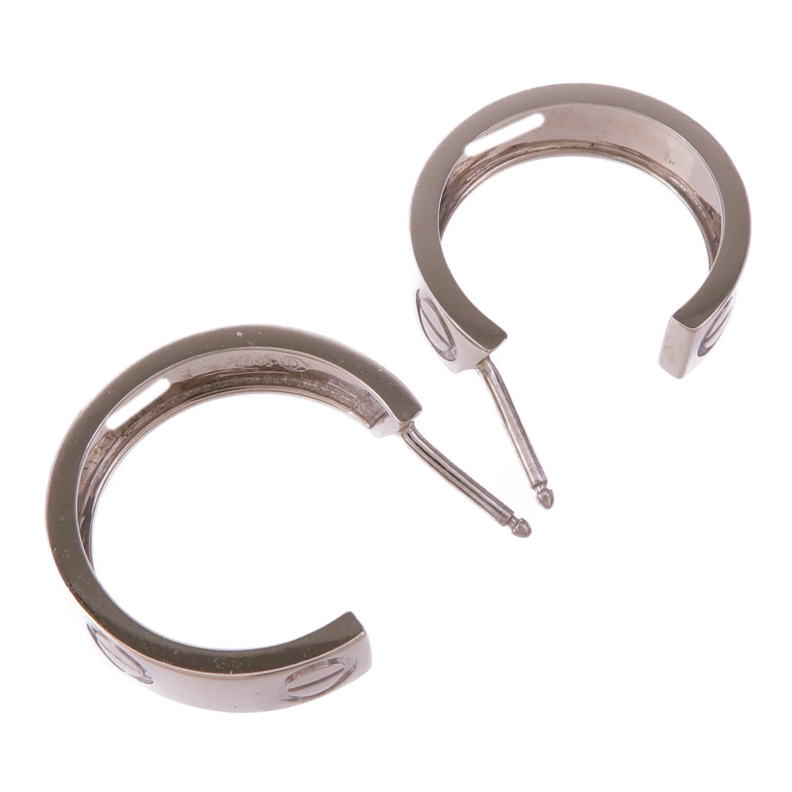 CARTIER 18K白金Love Earrings耳環