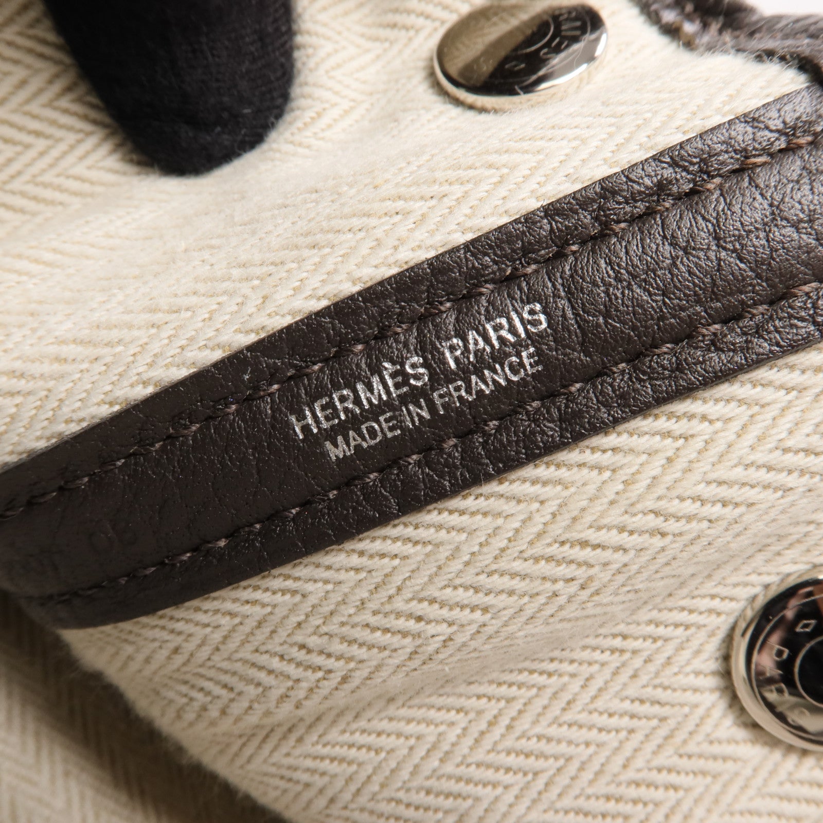 HERMES Negonda皮革Garden Party TPM銀扣手挽袋Ebene