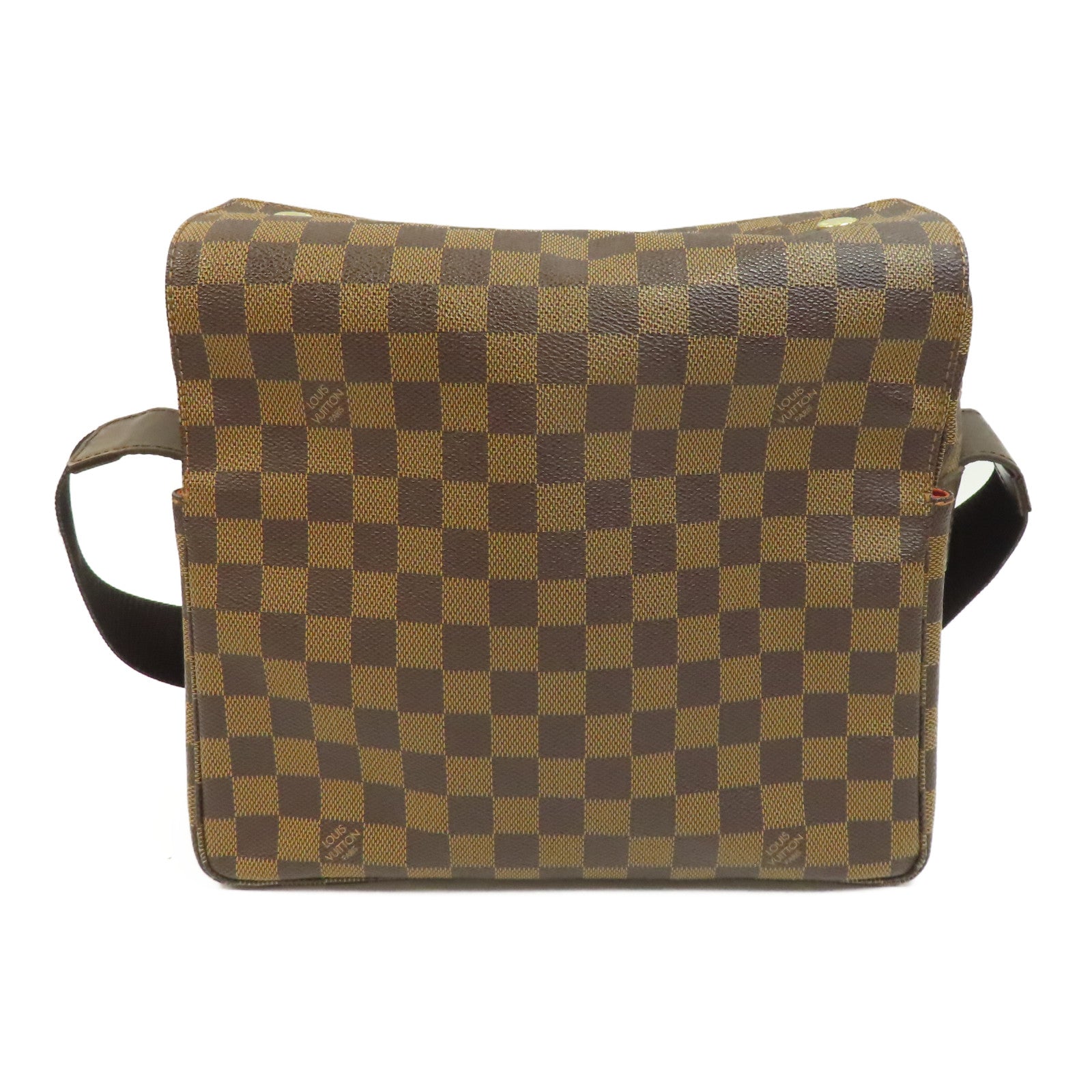 LOUIS VUITTON Damier Naviglio金扣肩背袋啡色