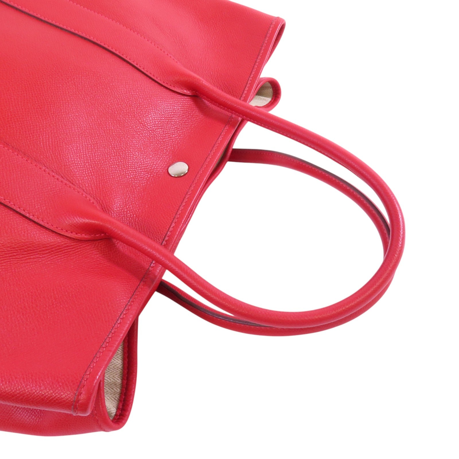 HERMES PHW Garden Party PM Tote Bag Handbag Epsom Leather