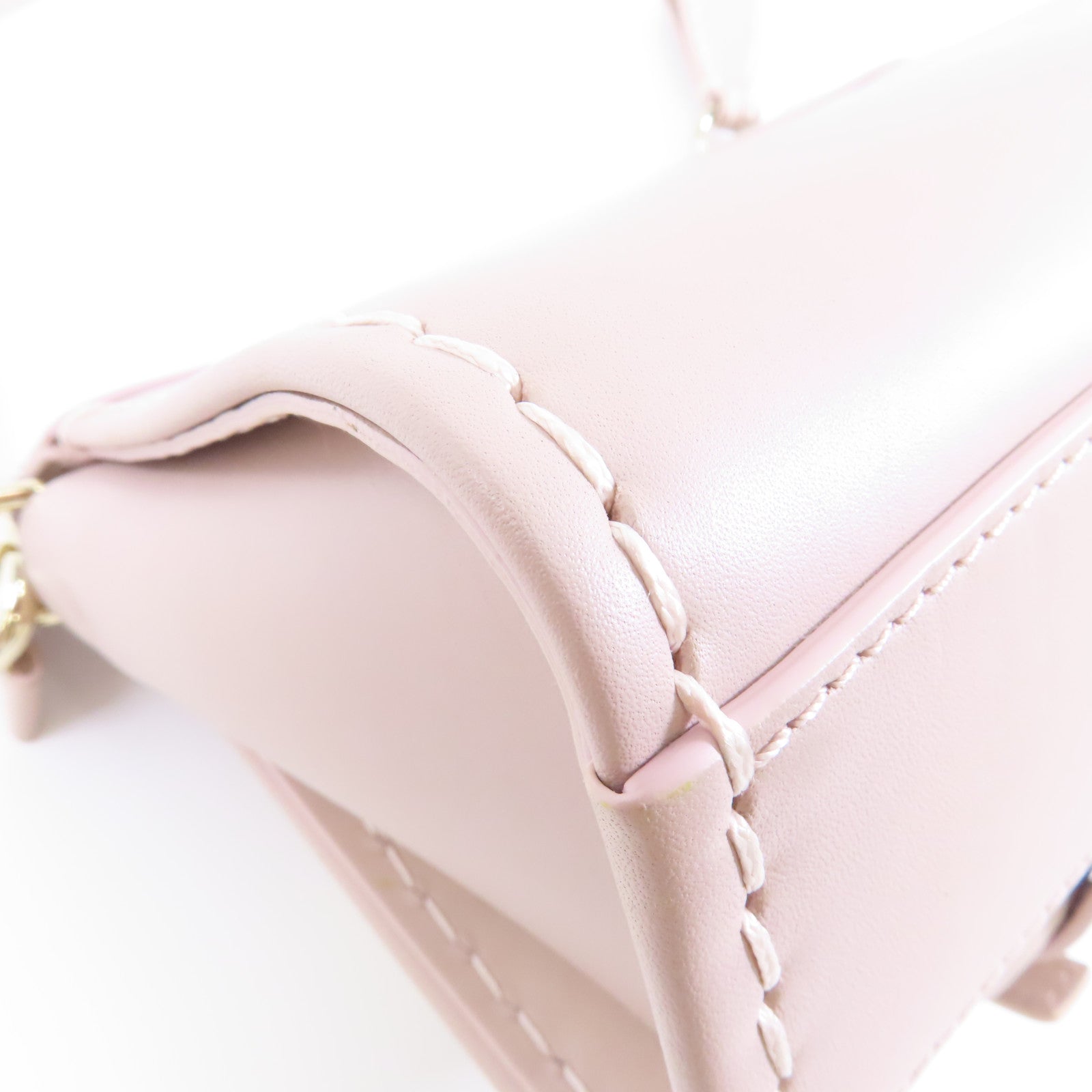 Chloe 牛皮皮革Shoulder Bag金扣肩背袋粉紅色