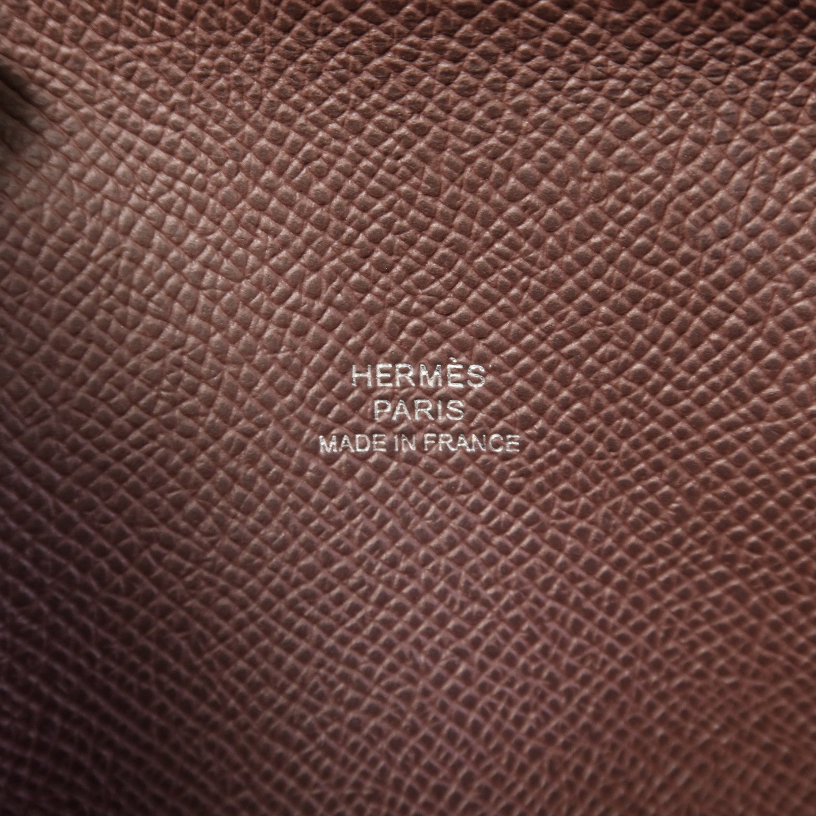 HERMES Epsom皮革Snap Wallet銀扣肩背袋Rouge Sellier