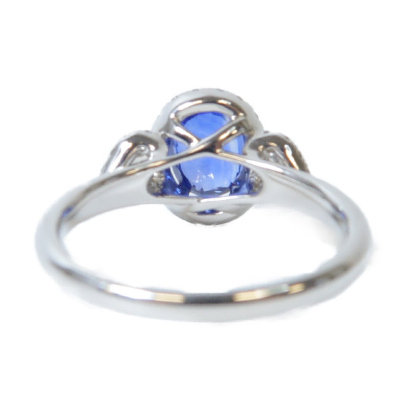 JEWELRY 【激減優惠】18K白金Sapphire Ring 1.27ct藍寶石/0.26ct鑽石戒指US#5.5