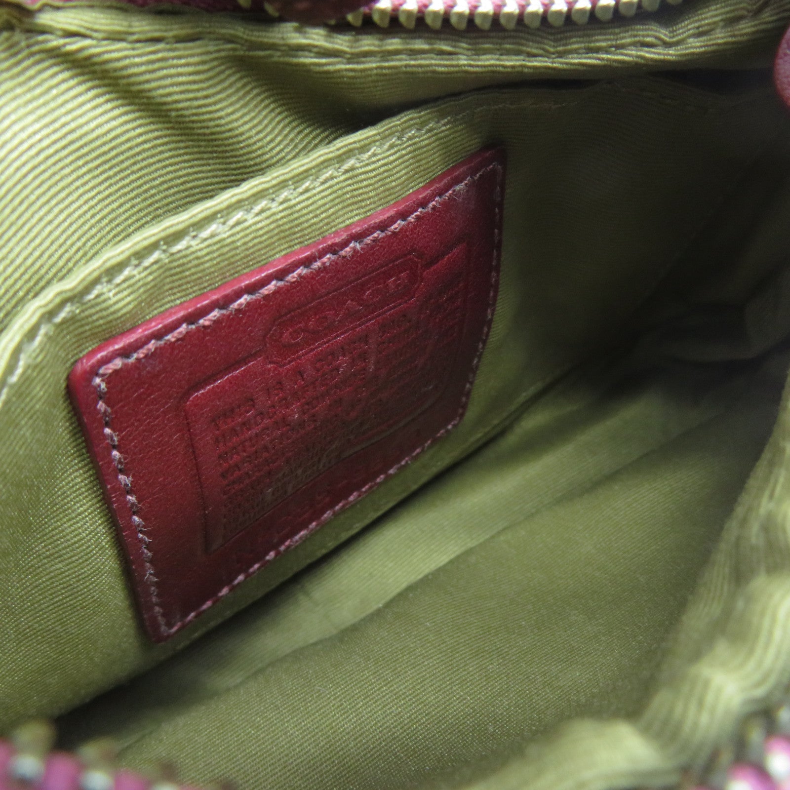 COACH 【激減優惠】牛皮皮革Shoulder Bag銀扣肩背袋粉紅色