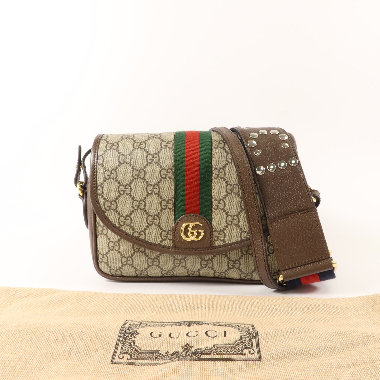GUCCI 塗層帆布Ophidia GG肩背袋