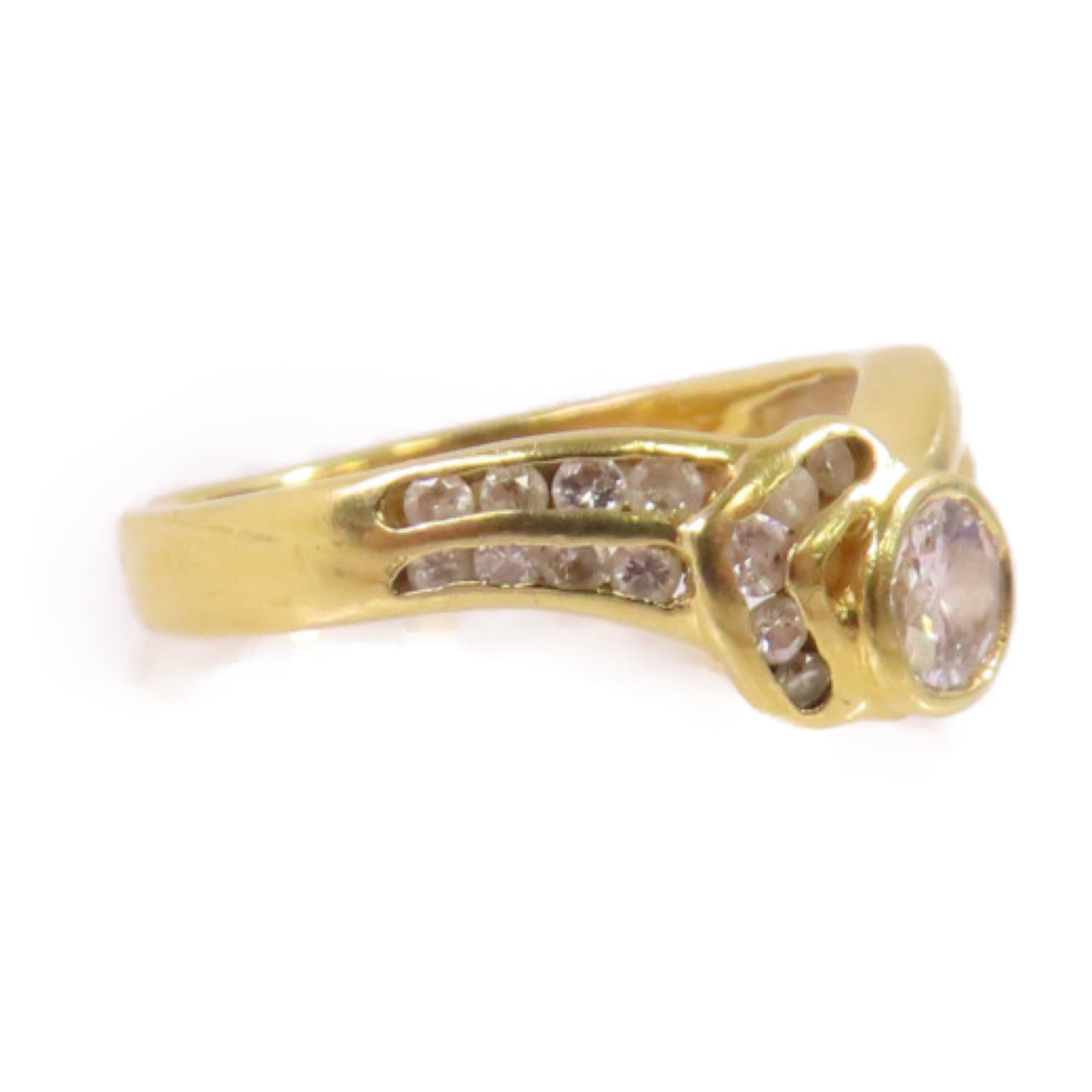 JEWELRY 18K黃金Diamond Ring 0.23ct鑽石戒指US#4.75