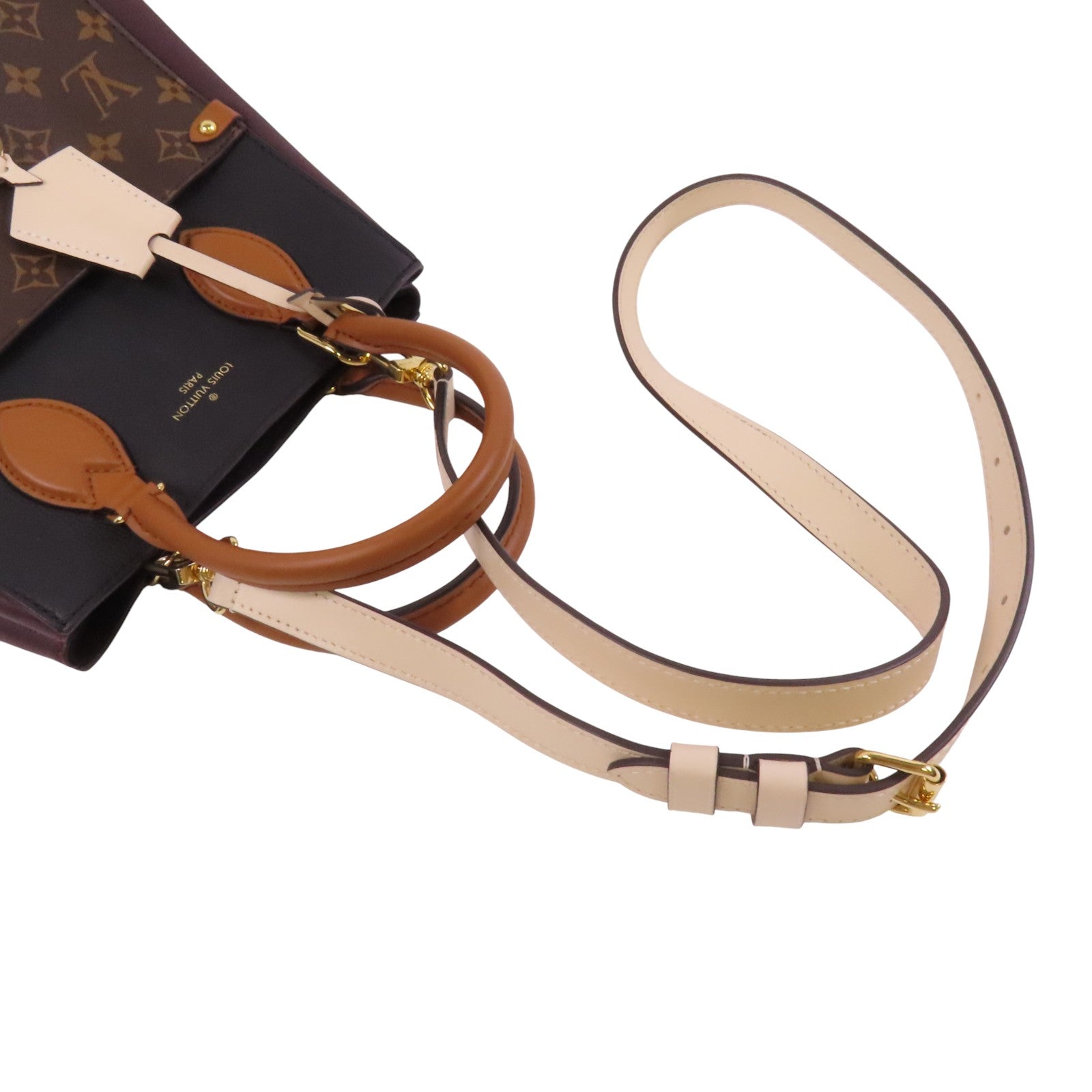 LOUIS VUITTON Monogram Fold Tote MM金扣手挽肩背兩用袋