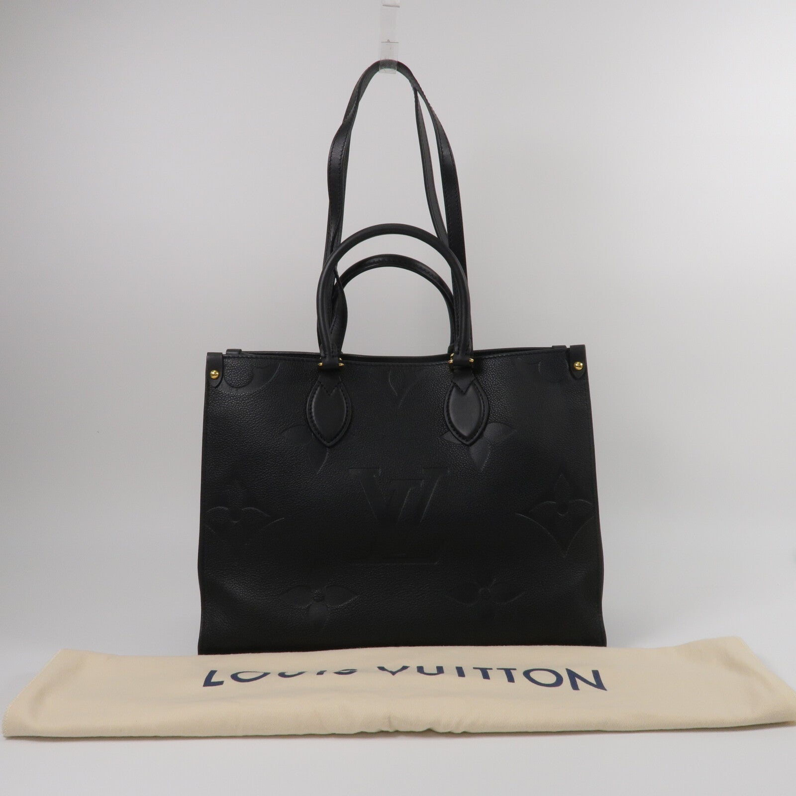 LOUIS VUITTON Monogram Empreinte On The Go MM手挽肩背兩用袋
