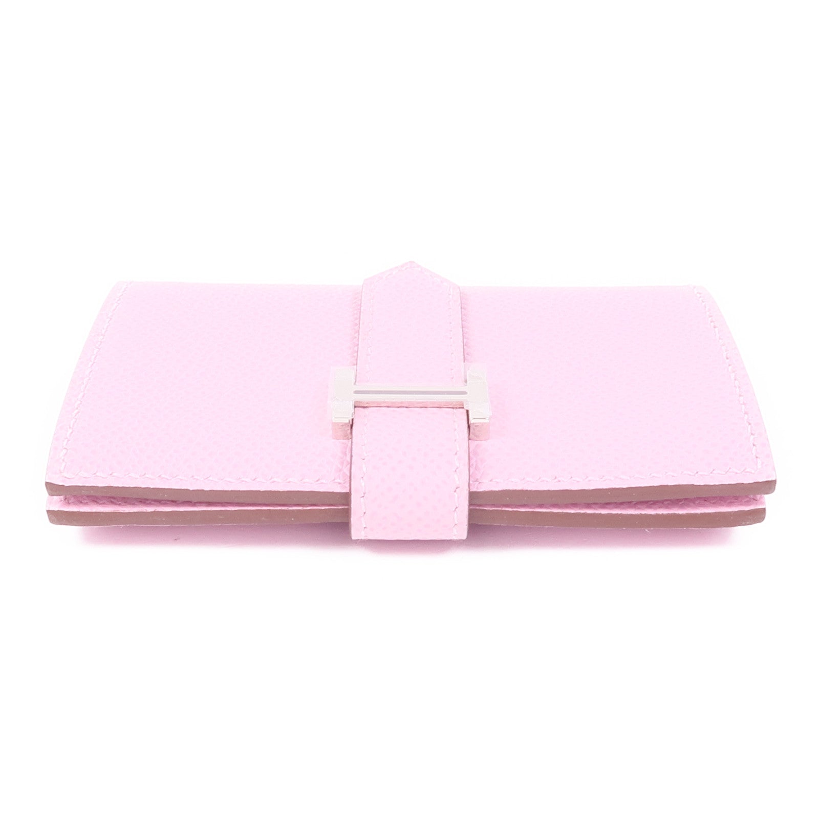 HERMES Epsom皮革Bearn Mini Wallet錢包Mauve Pale