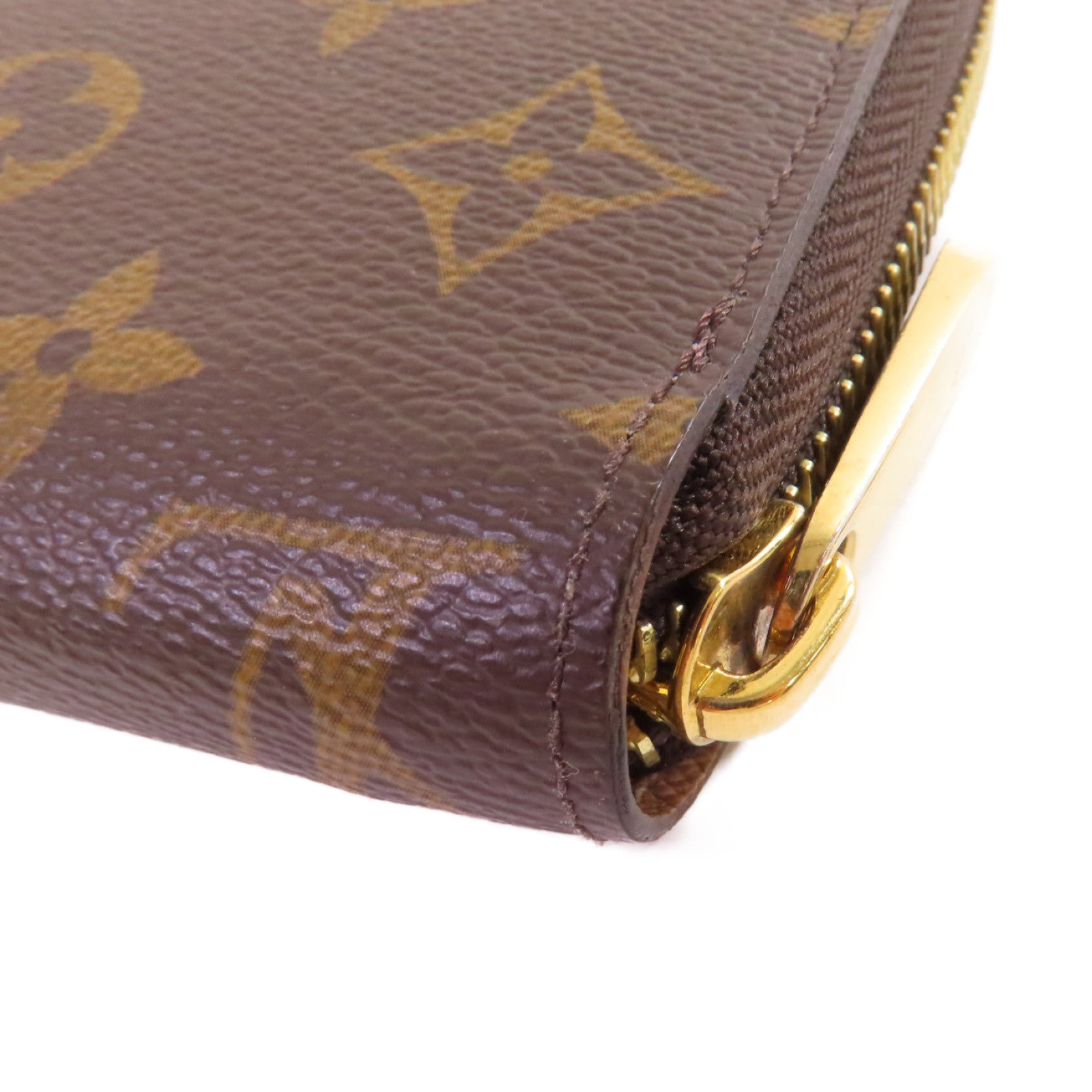 LOUIS VUITTON Monogram Zippy Long Wallet金扣拉鏈長錢包啡色