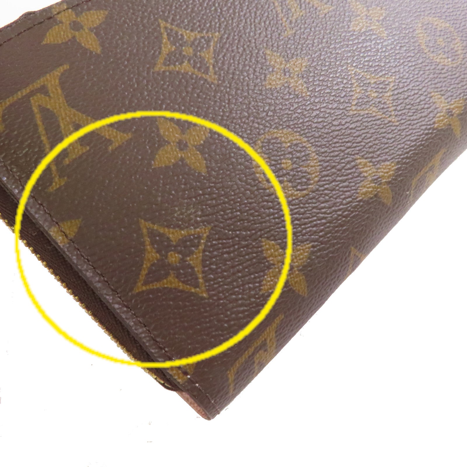 LOUIS VUITTON Monogram Zippy Long Wallet金扣拉鏈長錢包啡色