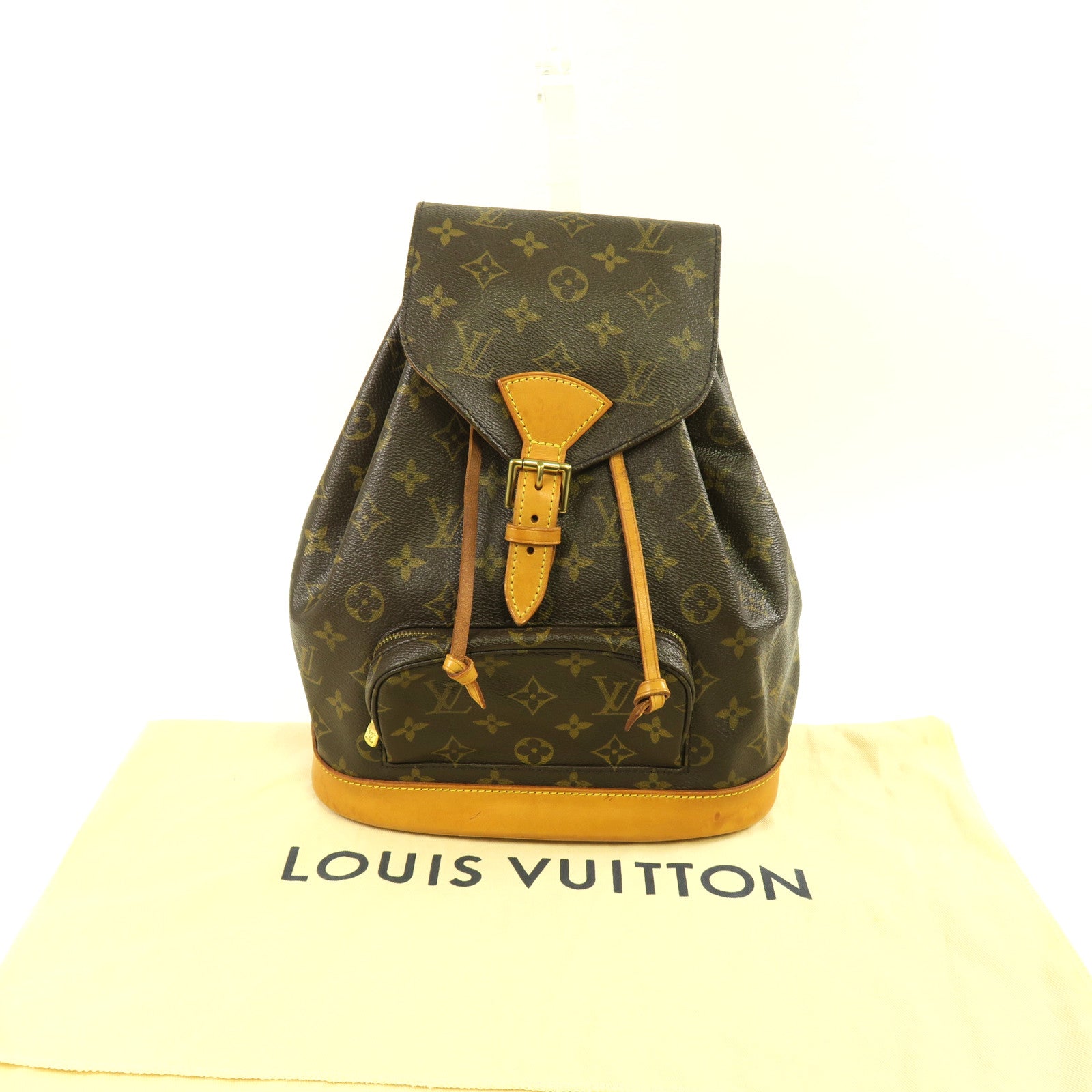 LOUIS VUITTON **【激減優惠】Monogram Montsouris MM金扣背包啡色