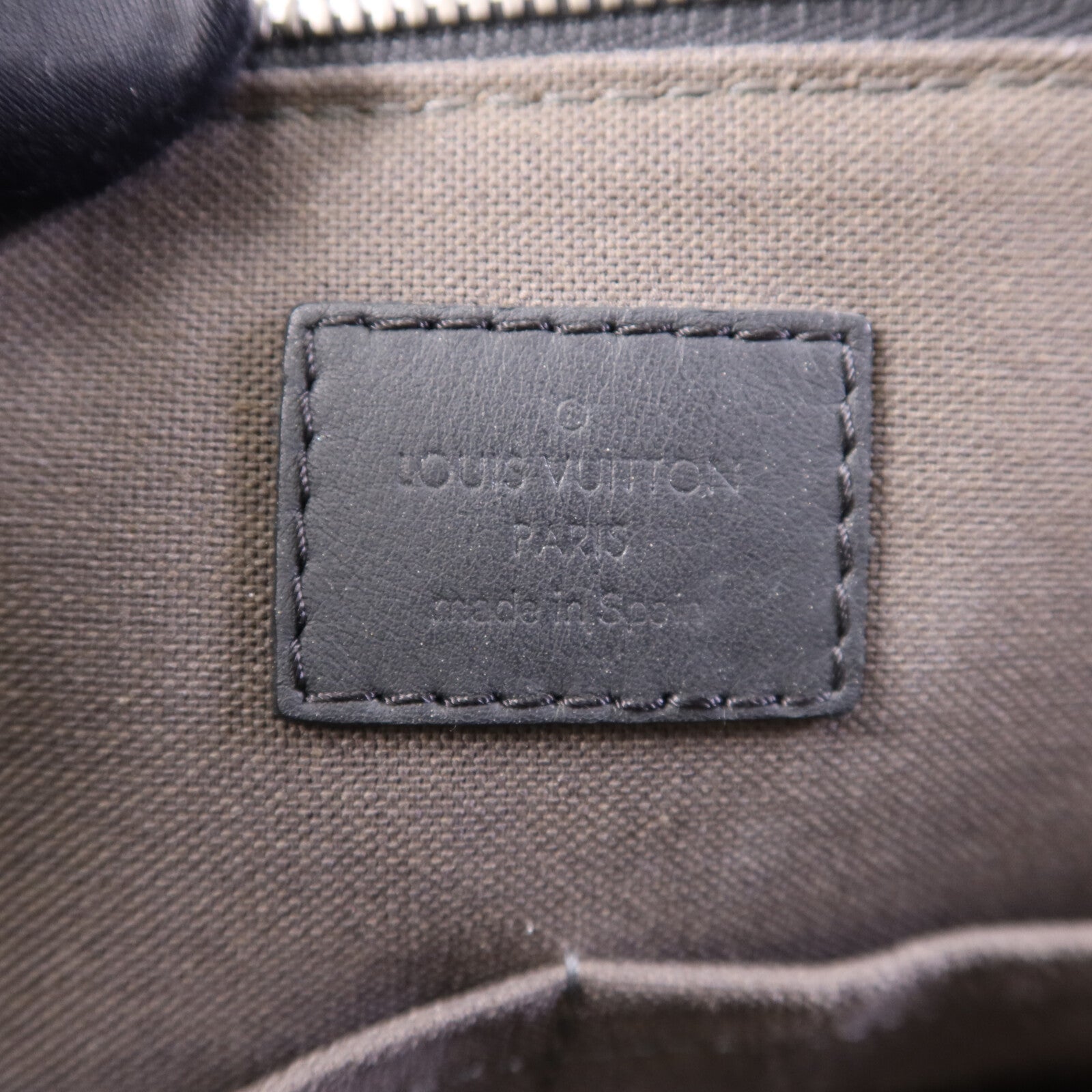 LOUIS VUITTON Damier Infini Porte Document Jour銀扣手挽肩背兩用袋