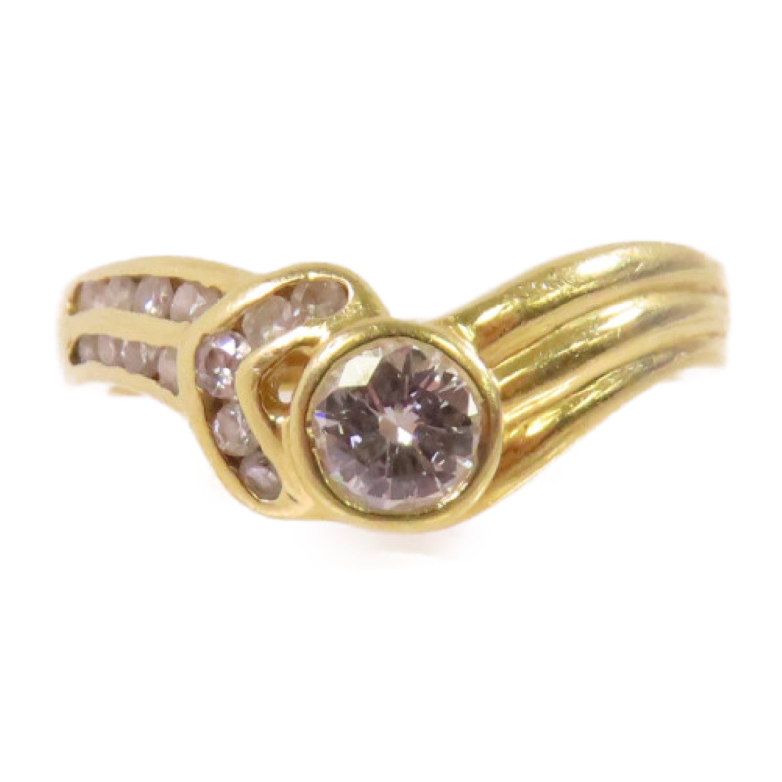 JEWELRY 18K黃金Diamond Ring 0.23ct鑽石戒指US#4.75