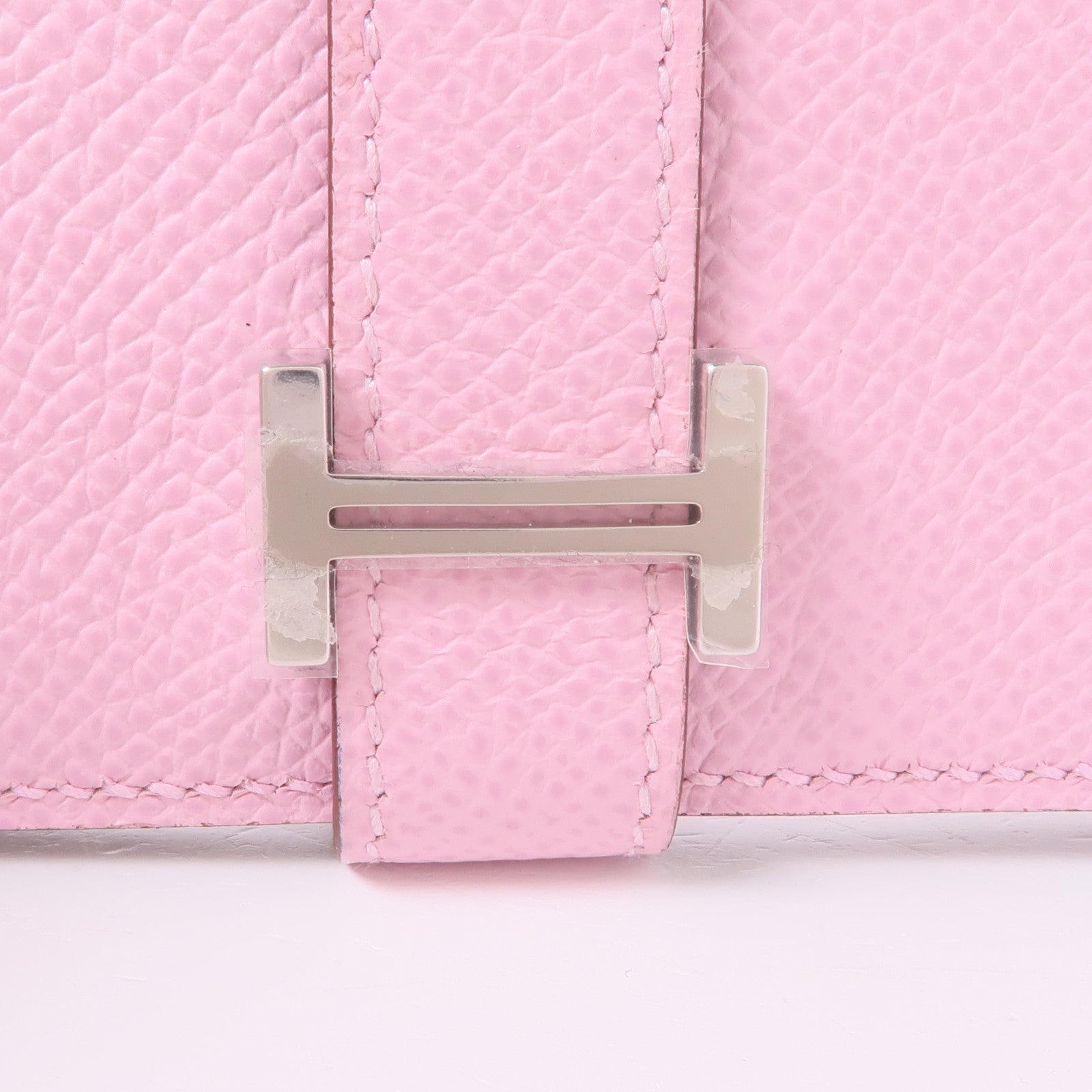 HERMES Epsom皮革Bearn Mini Wallet錢包Mauve Pale