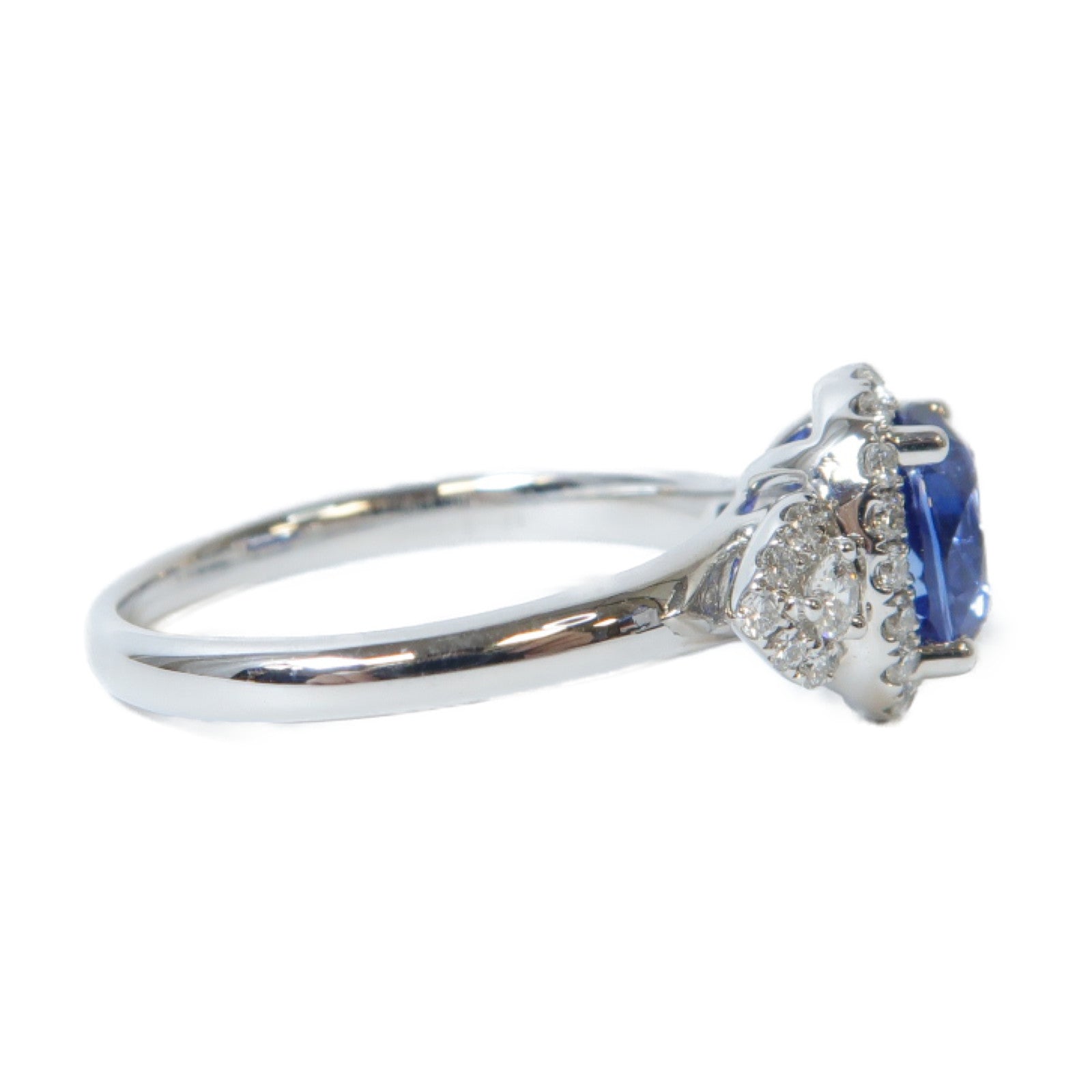 JEWELRY 【激減優惠】18K白金Sapphire Ring 1.27ct藍寶石/0.26ct鑽石戒指US#5.5