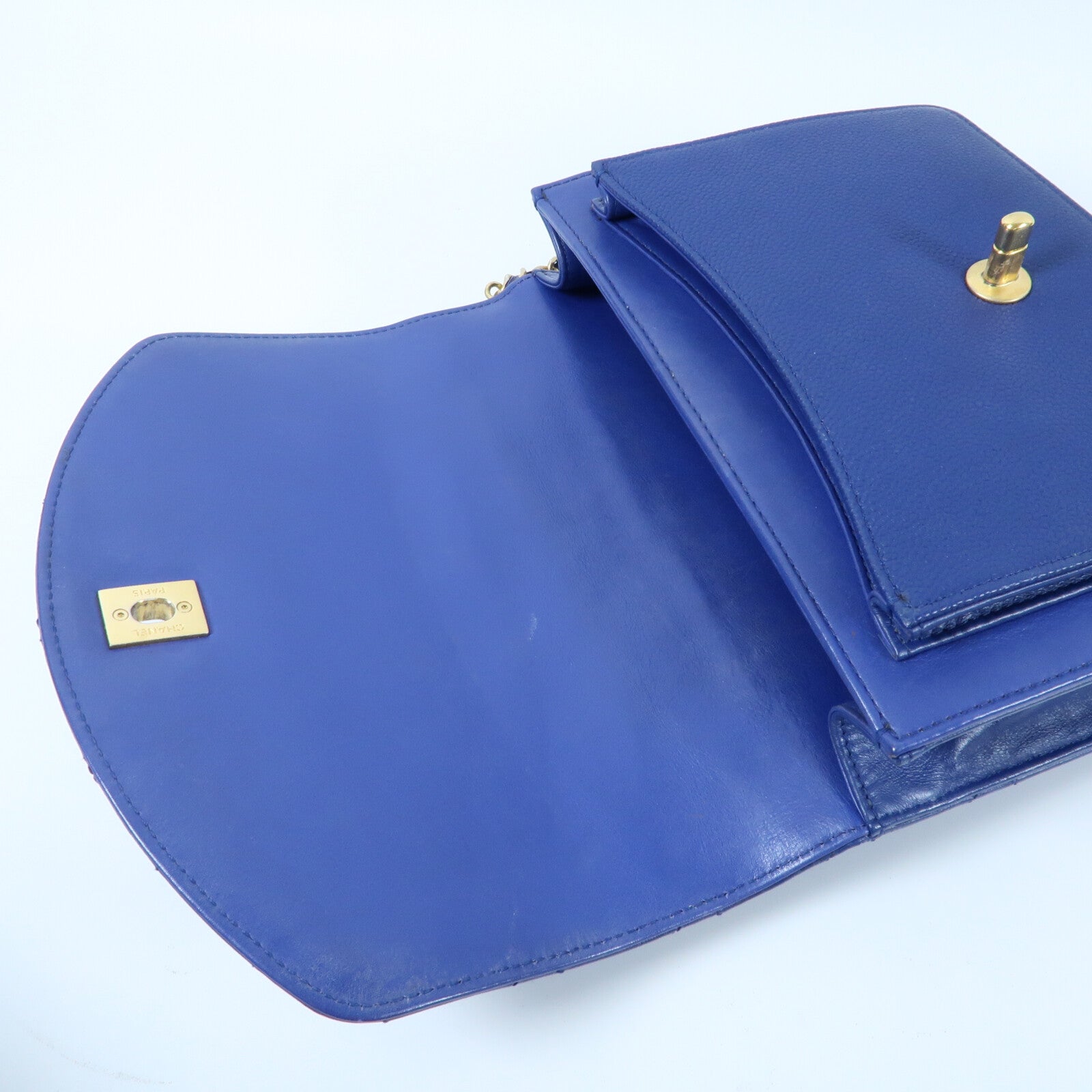 CHANEL 【激減優惠】牛皮皮革2 Way Shoulder Bag金扣鏈帶手挽肩背兩用袋