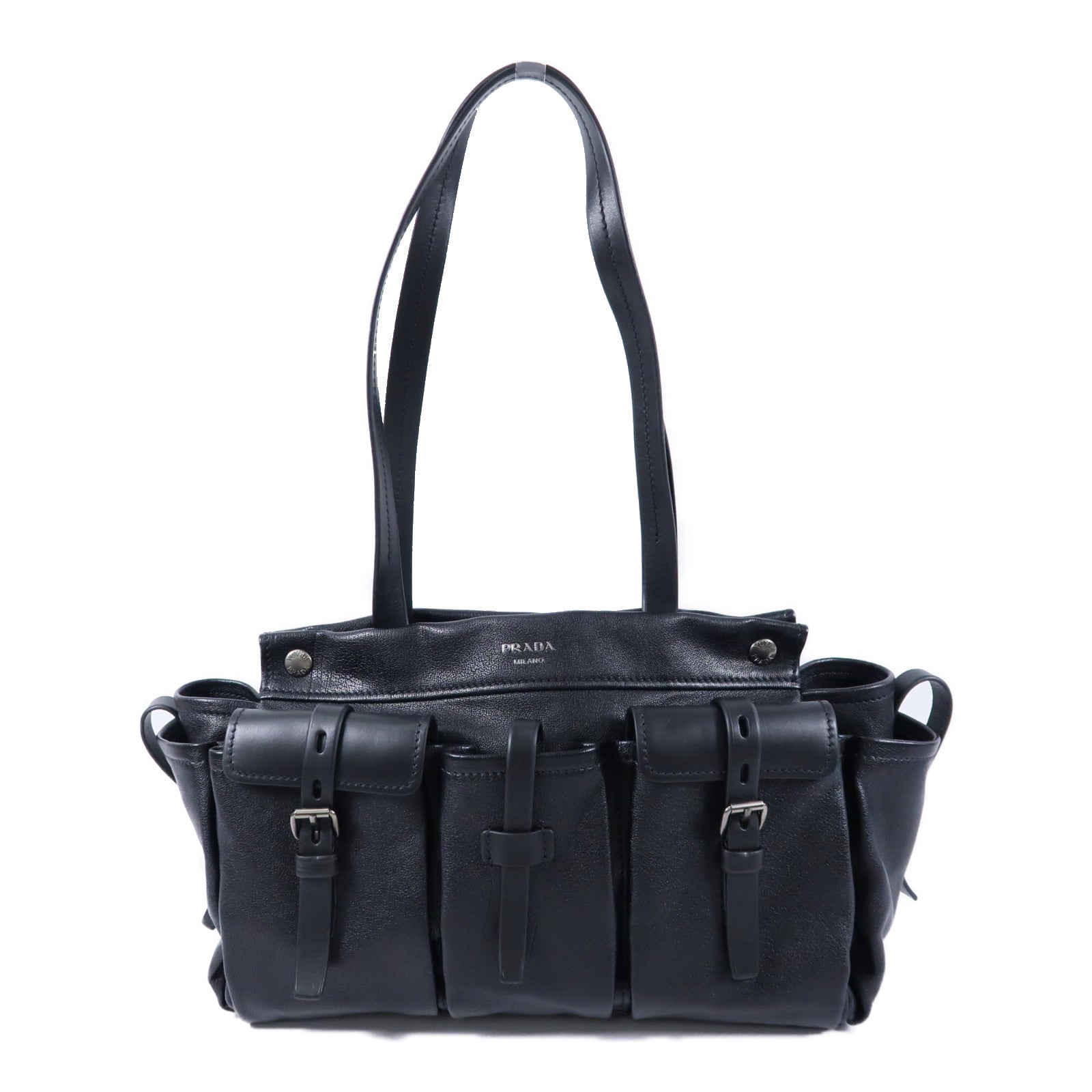PRADA 牛皮皮革Route Large Tote肩背袋