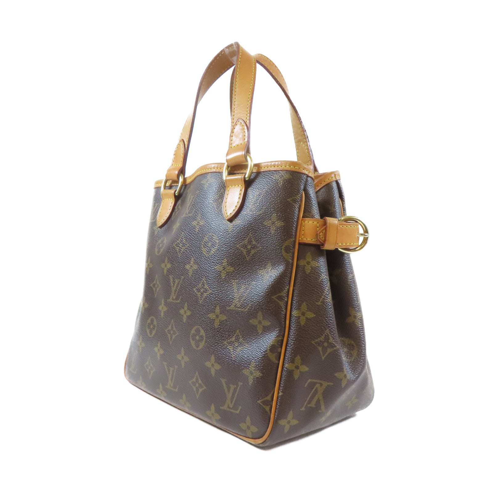 LOUIS VUITTON Monogram Batignolles金扣手挽袋啡色