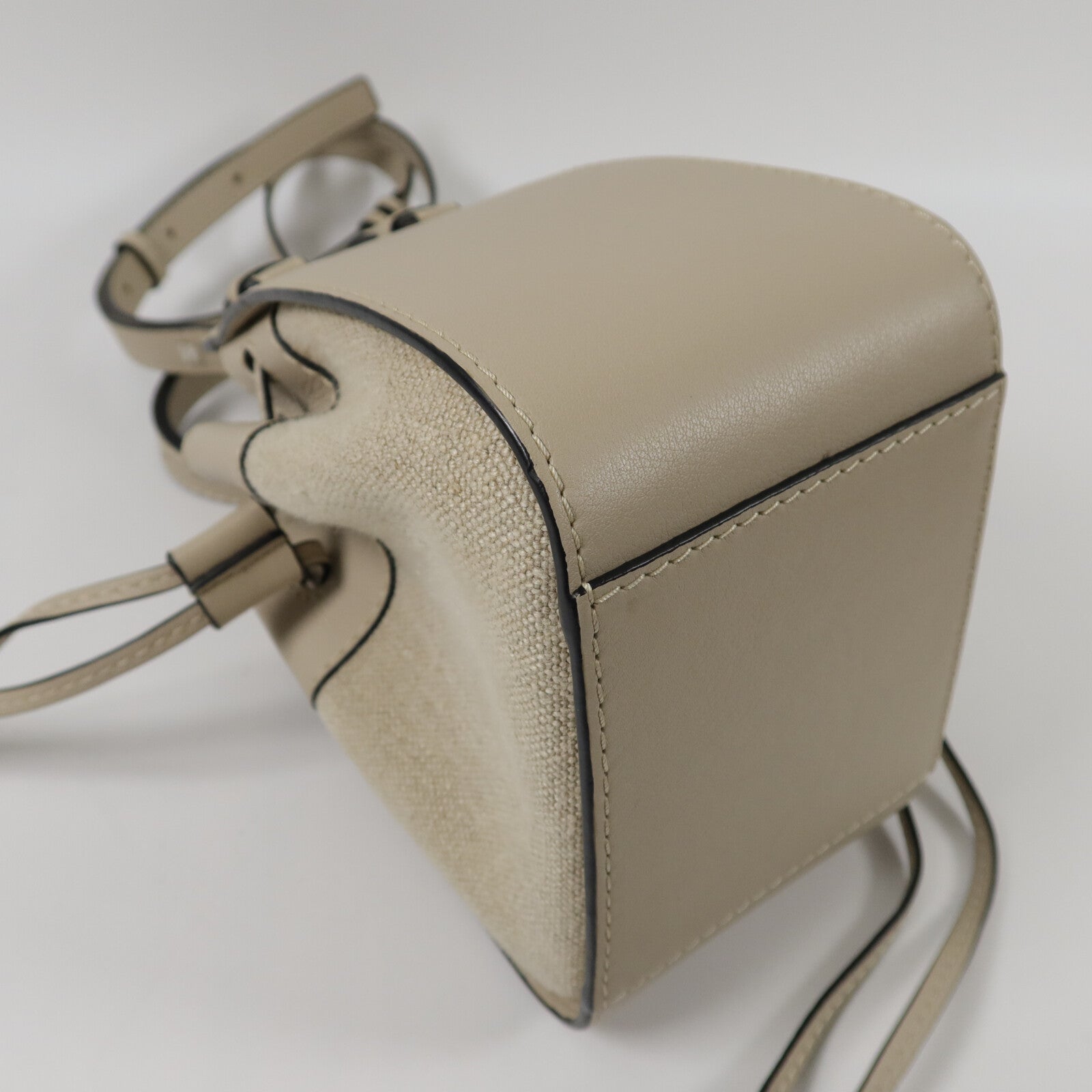 LOEWE 帆布/牛皮皮革Mini Hammock手挽肩背兩用袋