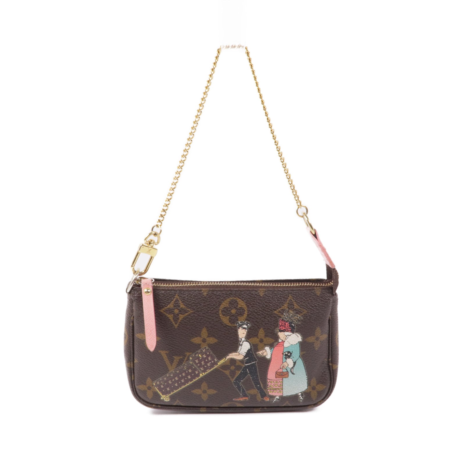 LOUIS VUITTON Monogram Pochette Accessoires金扣手挽袋